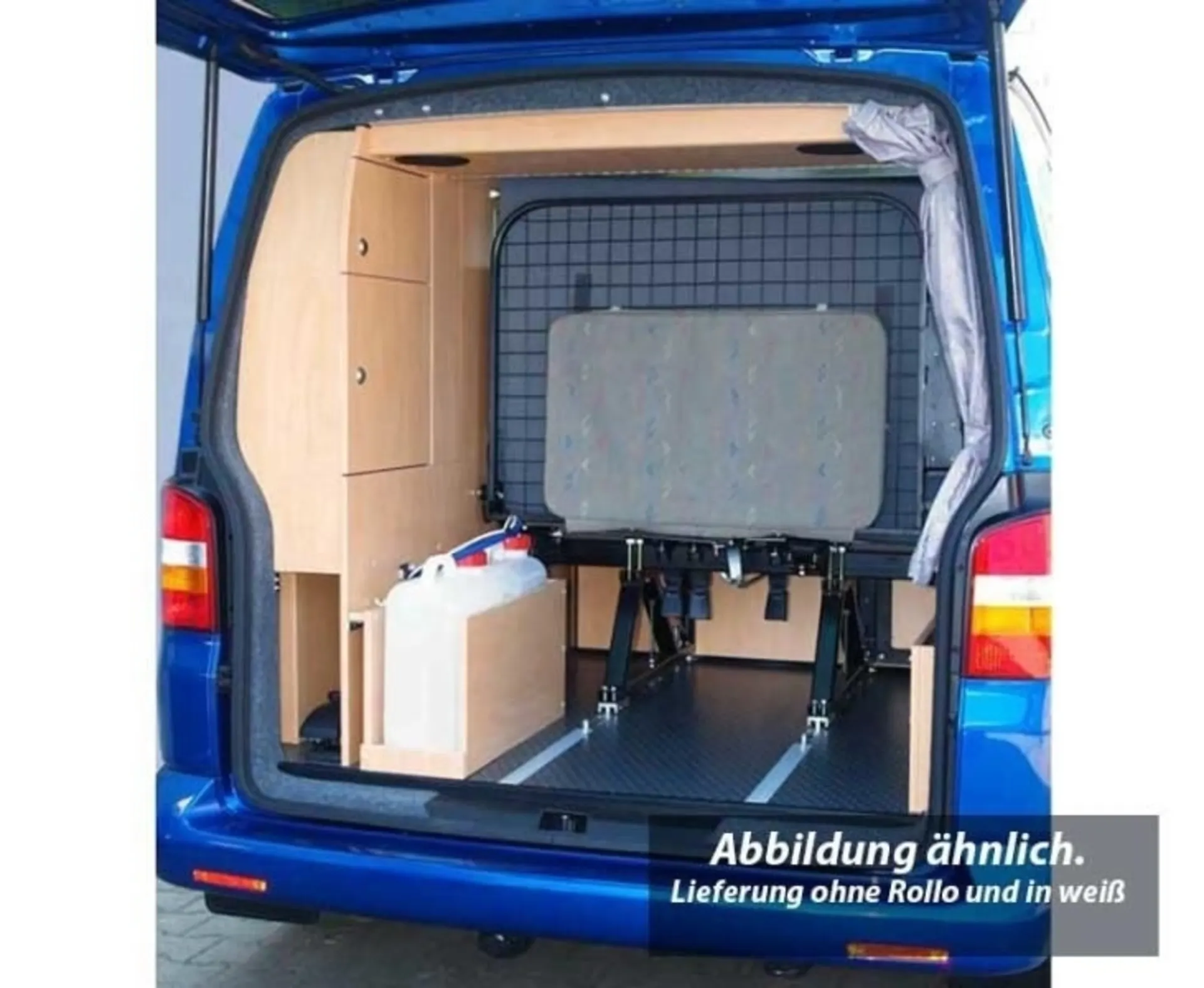 Möbelzeile TrioStyle Hochglanz Weiss für VW T6/5 LR mit Schranktüren