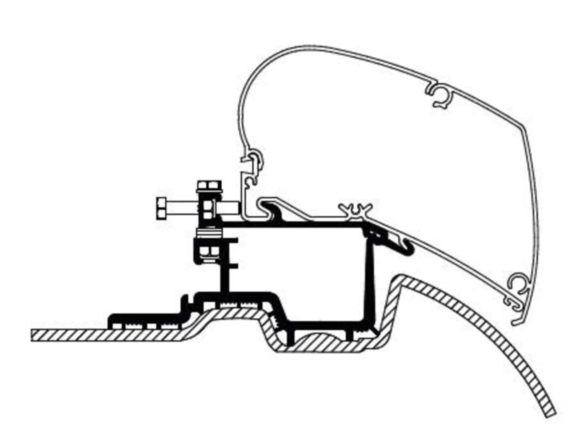 Adaptateur Thule Merc. Sprinter/VWCrafter