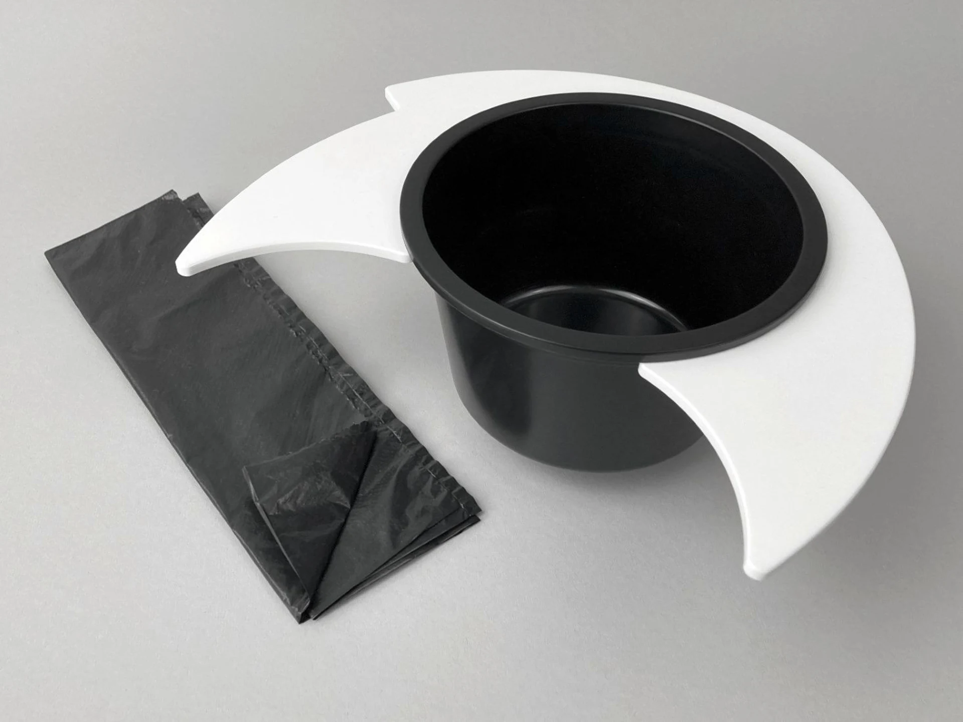 Flexaport Trenntoiletten-Einsatz Set passend für Thetford C220 weiß/matt Acryl mit 50 Tüten geruchsdicht inkl. Folienschweißgerät 15 cm