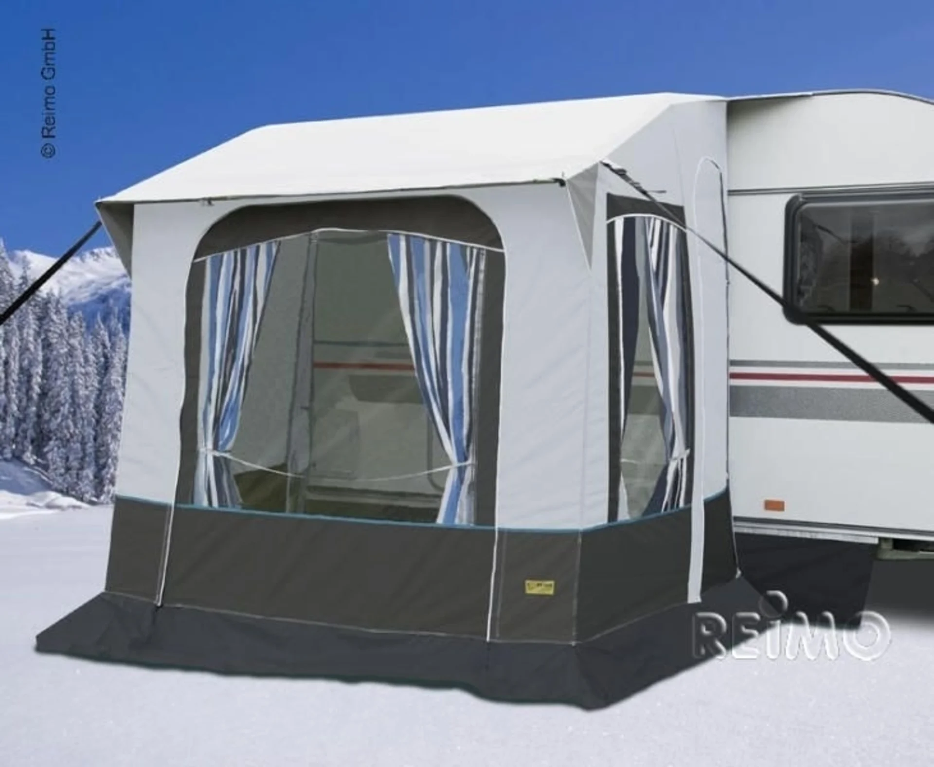 Auvent d'hiver Cortina 2 p. Caravanes,armature en acier,