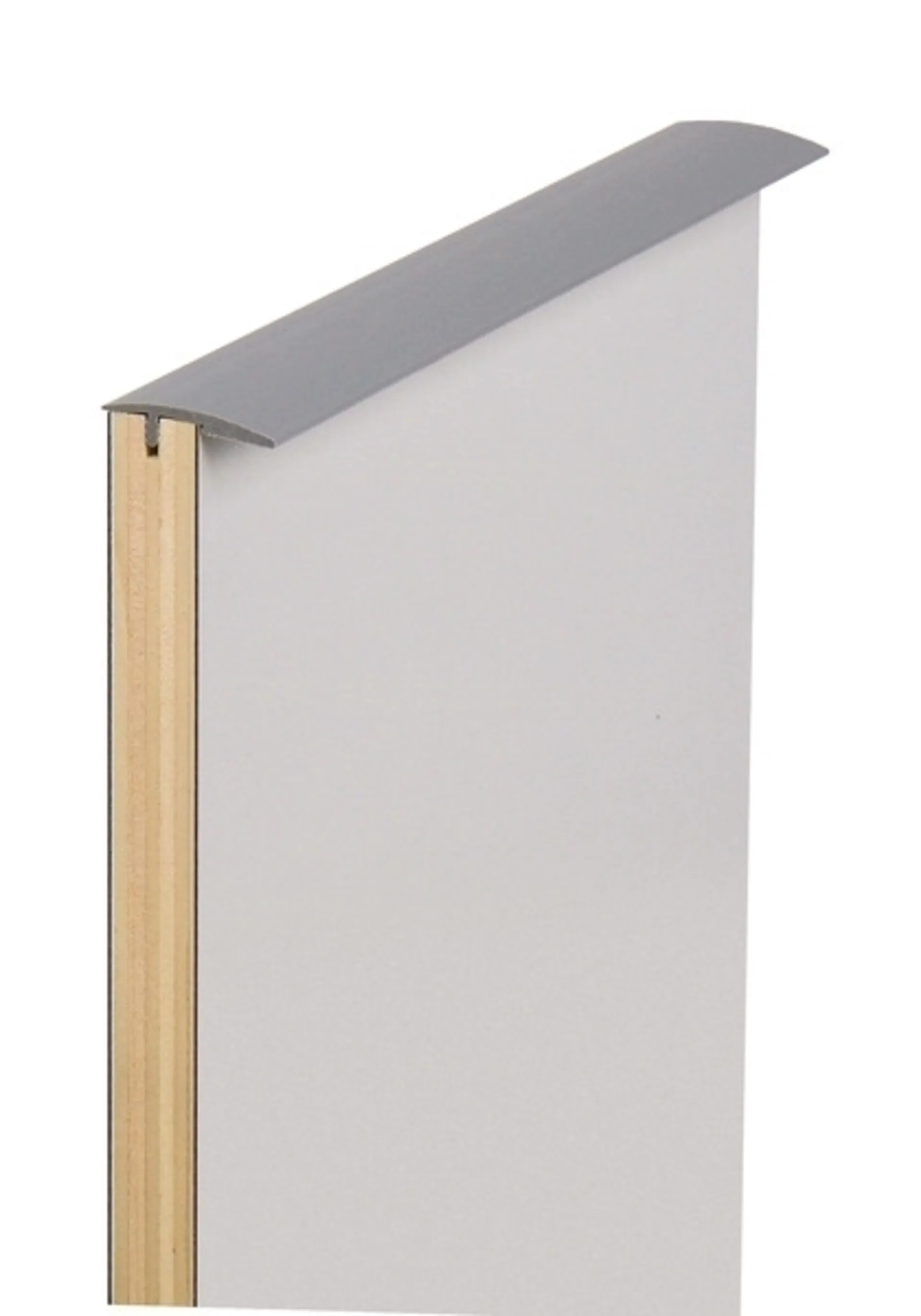 Plinthe pour meubles gris moyen avec bord d'arrêt, longueur 2.2m