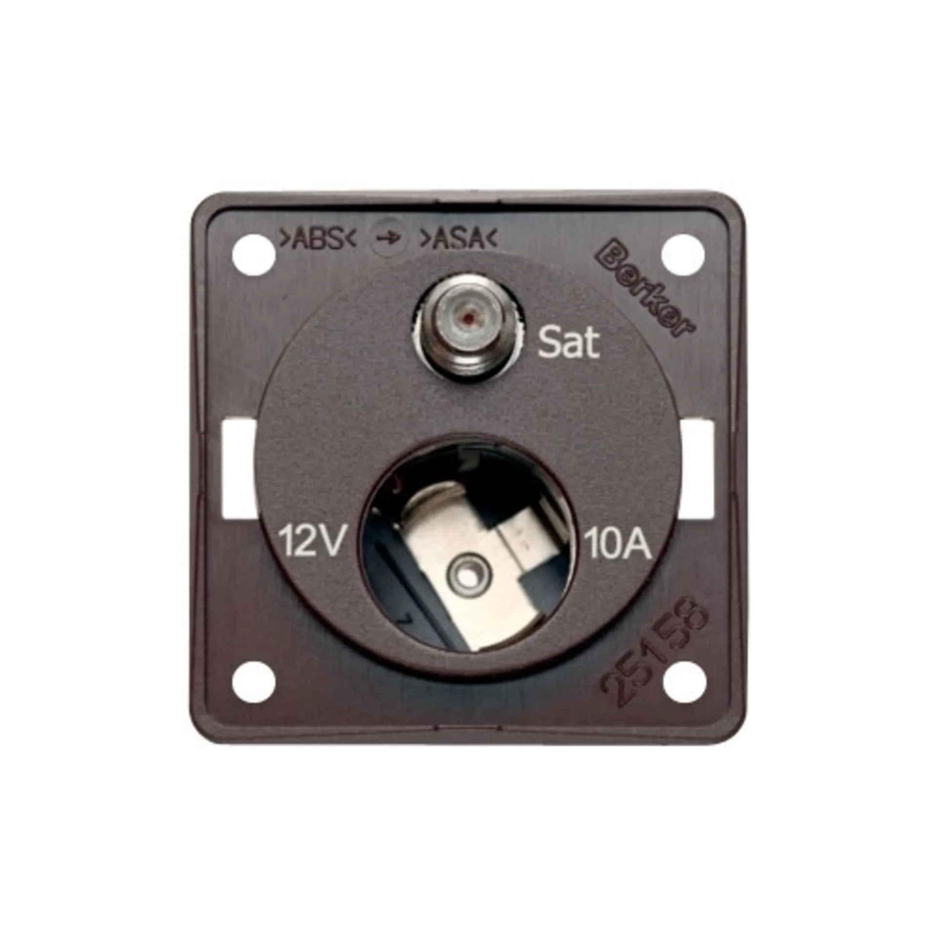 Kombisteckdose 12V+ SAT anthrazit Kombisteckdose 12V+ SAT anthrazit
