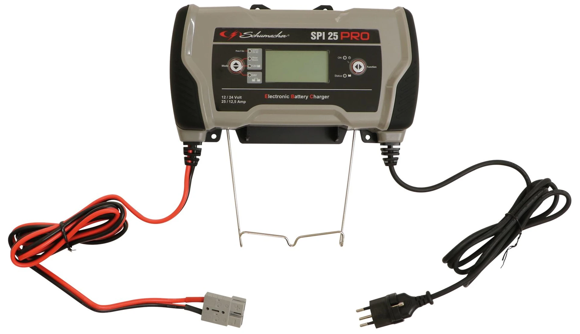 Batterieladegerät 12/24 V 25 A mit Kabelaufroller für Wand- oder Deckenmontage