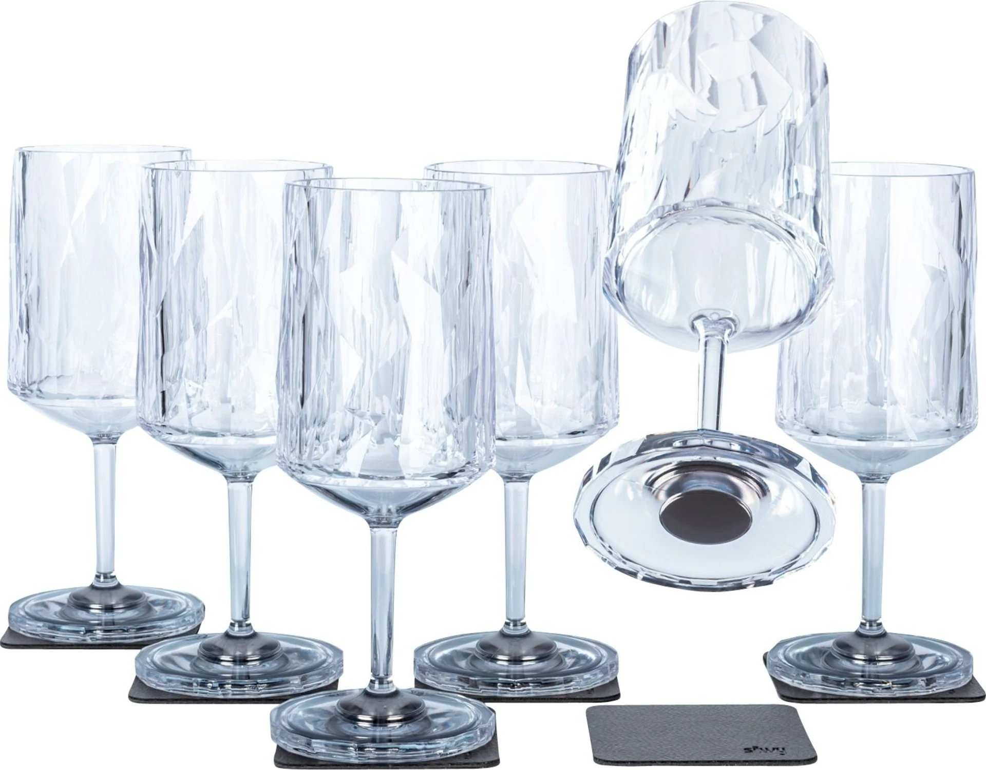 silwy® Wein Magnet Kunststoffgläser 6 Stück (200 ml)