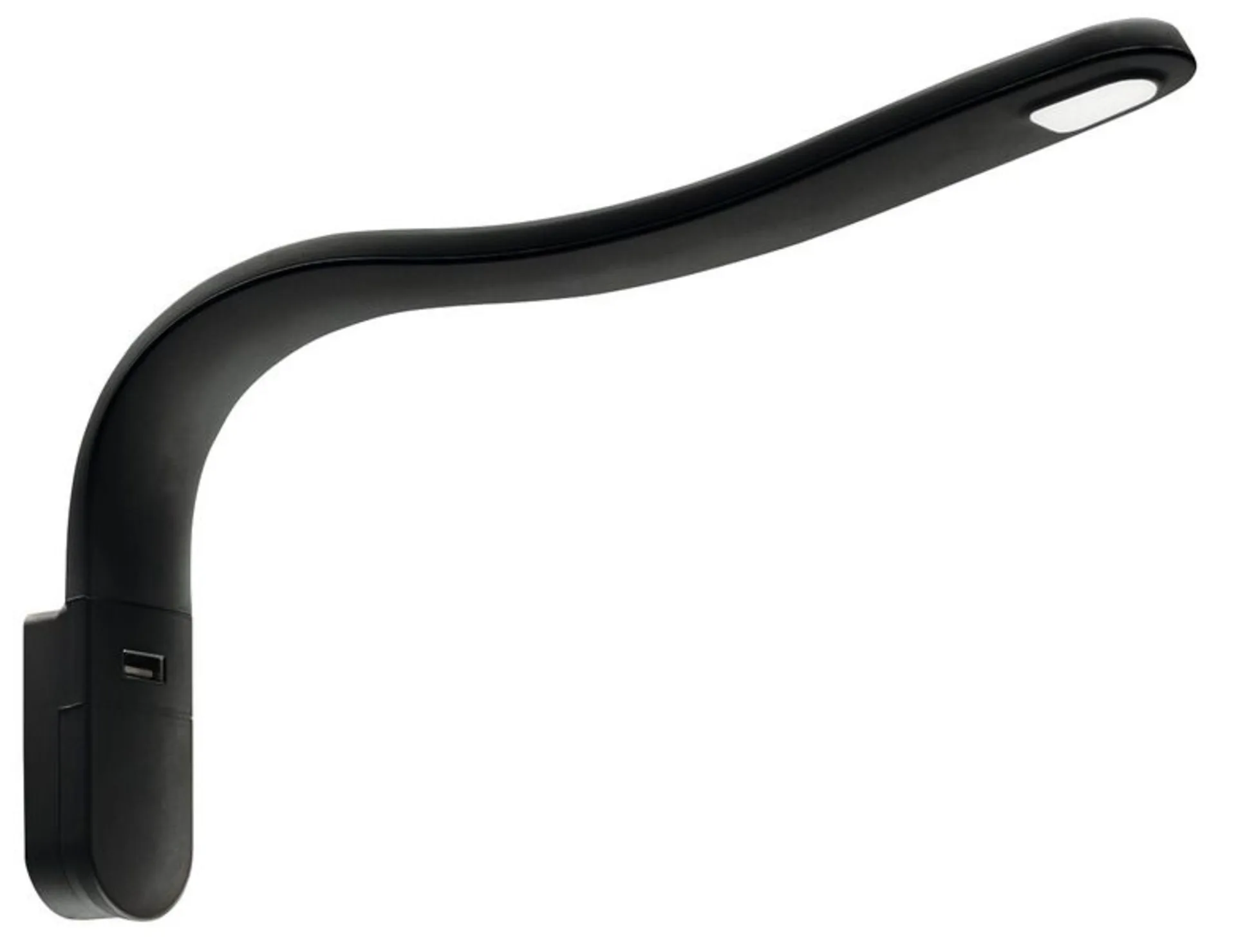 LED-Schwanenhalsleuchte schwarz, silikon ummantelt