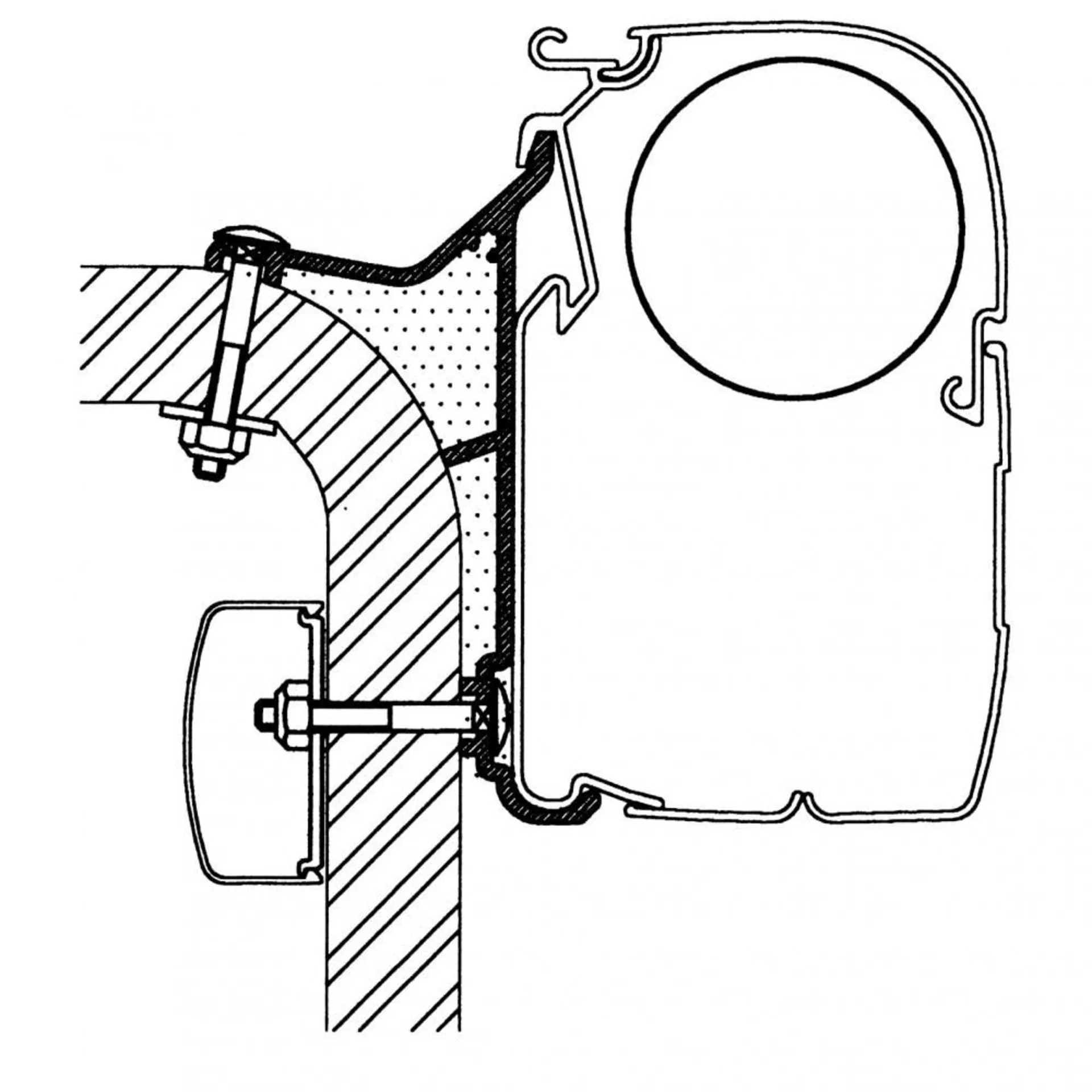 Thule Hymer B2 Klasse Adapter für Serie 5