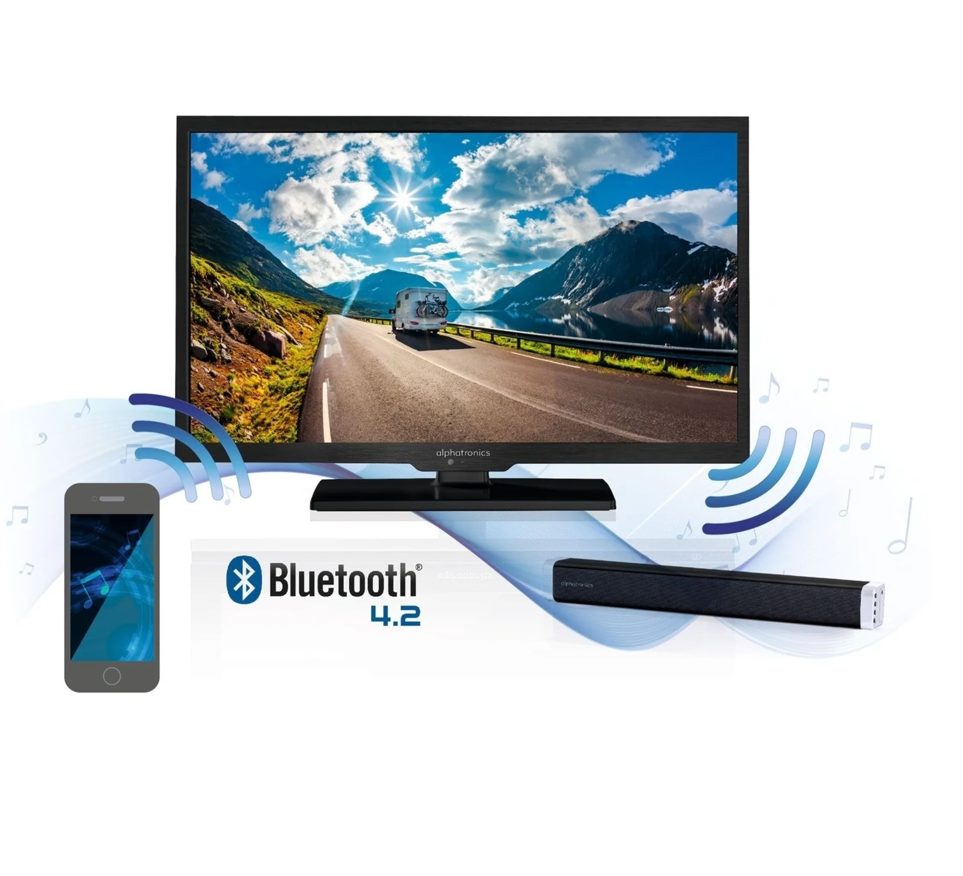 Alphatronics LED Fernseher SL-24 DSBI+