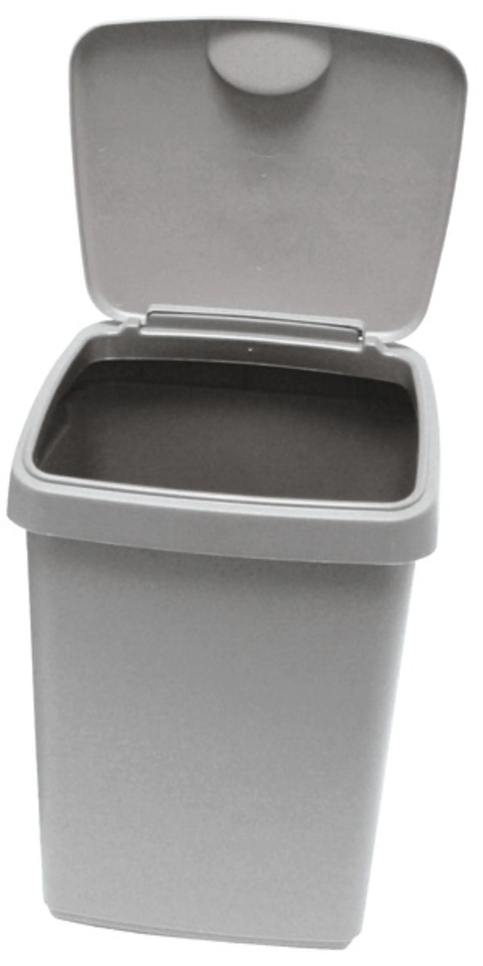 Seau à couvercle rabattable 10 litres gris, 25x22x33 cm