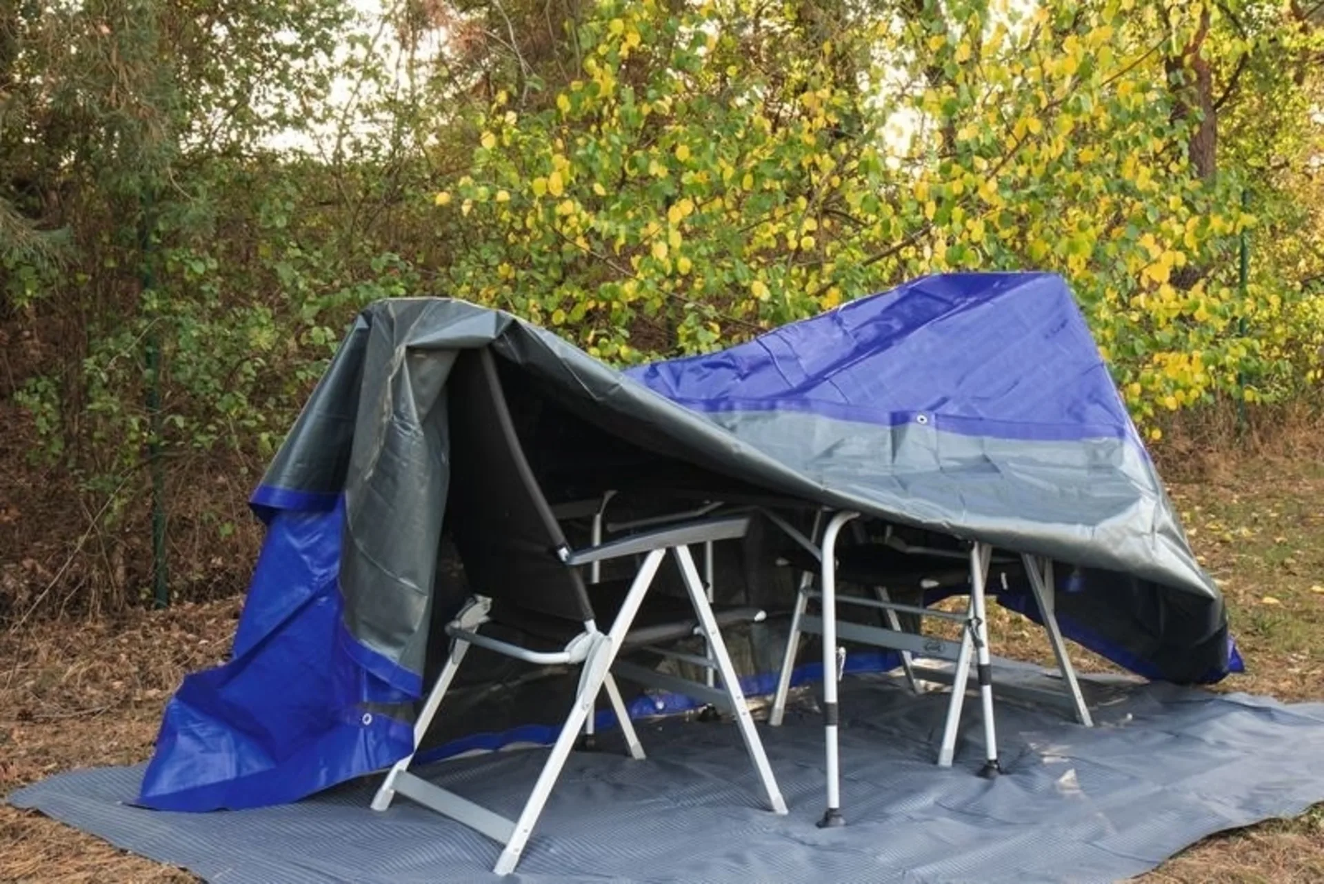 Bâche de protection 2x2m, bleue - protection contre la saleté, la pluie et le vent