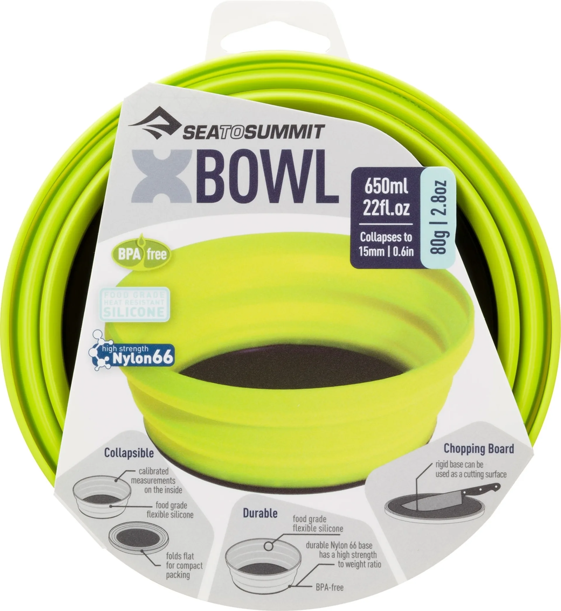 Sea to Summit X-Bowl Bol pliable Lime 650 ml