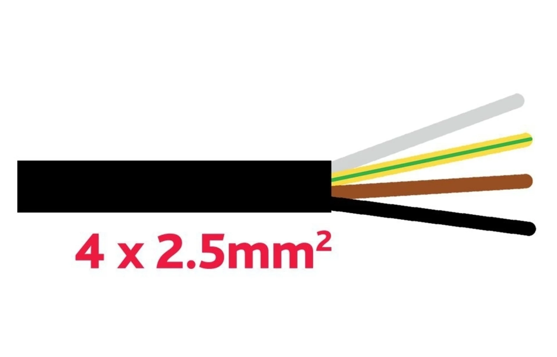 Câble TD 4x2.5mm noir