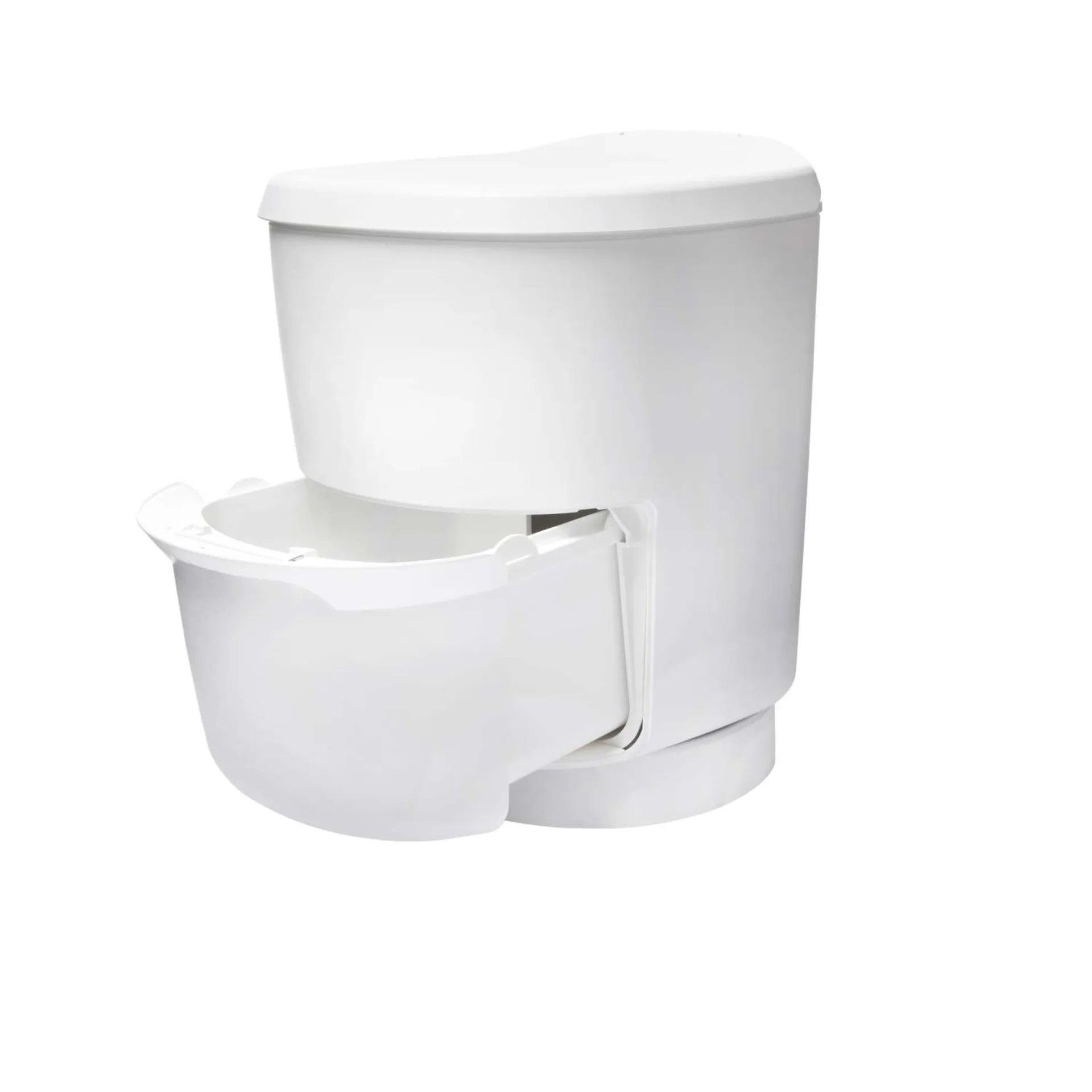 Clesana Toilette C1 avec socle rond Toilette à poche Toilette sèche 12 V