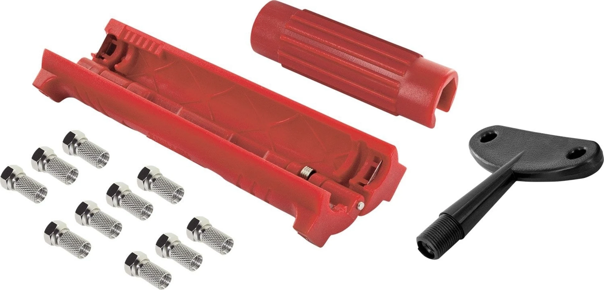 InnTec F-Stecker Montageset mit Abisolierer und Aufdrehhilfe