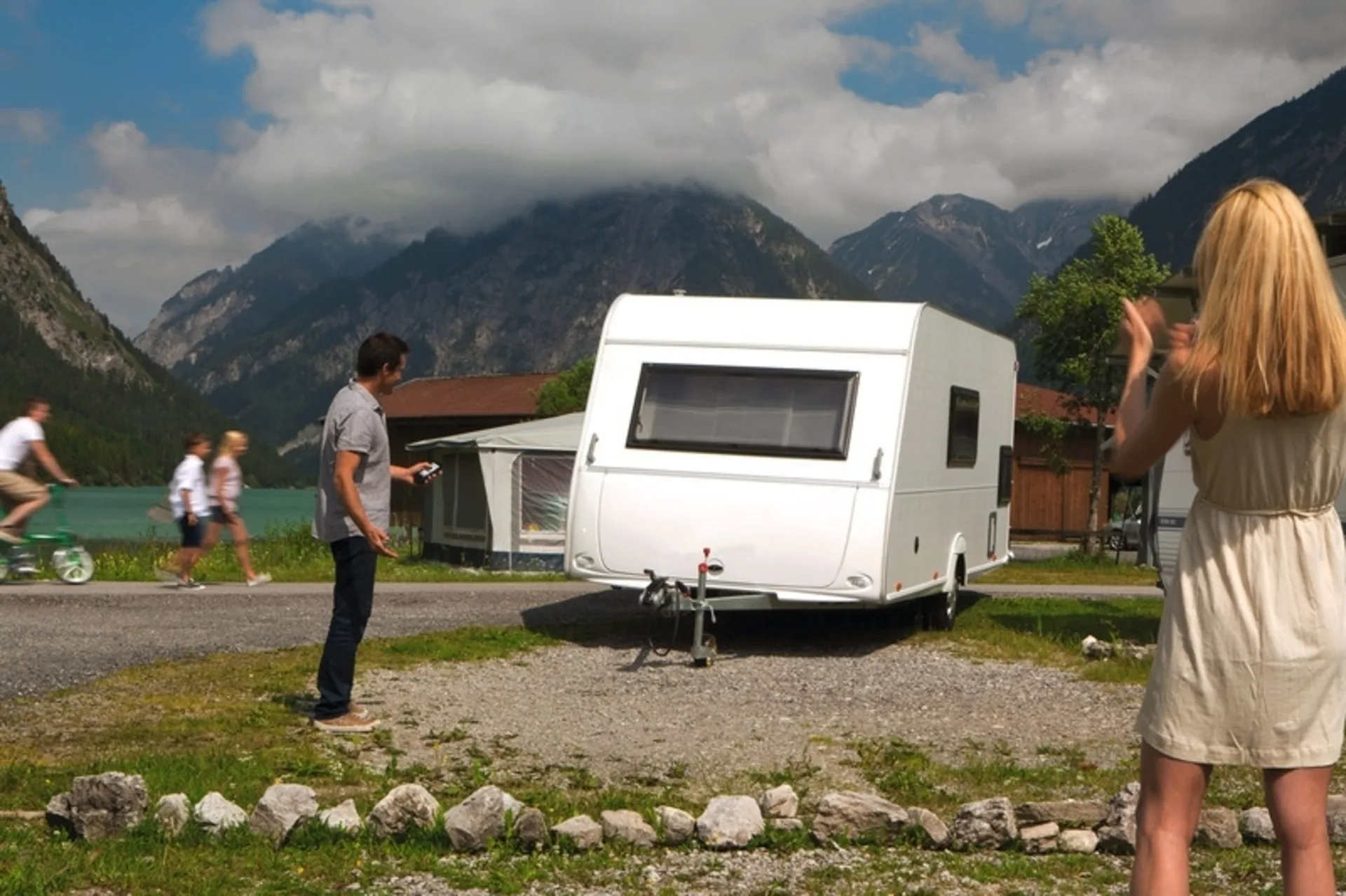 Aide à la manœuvre de la caravane Mammut bas haut/bas milieu