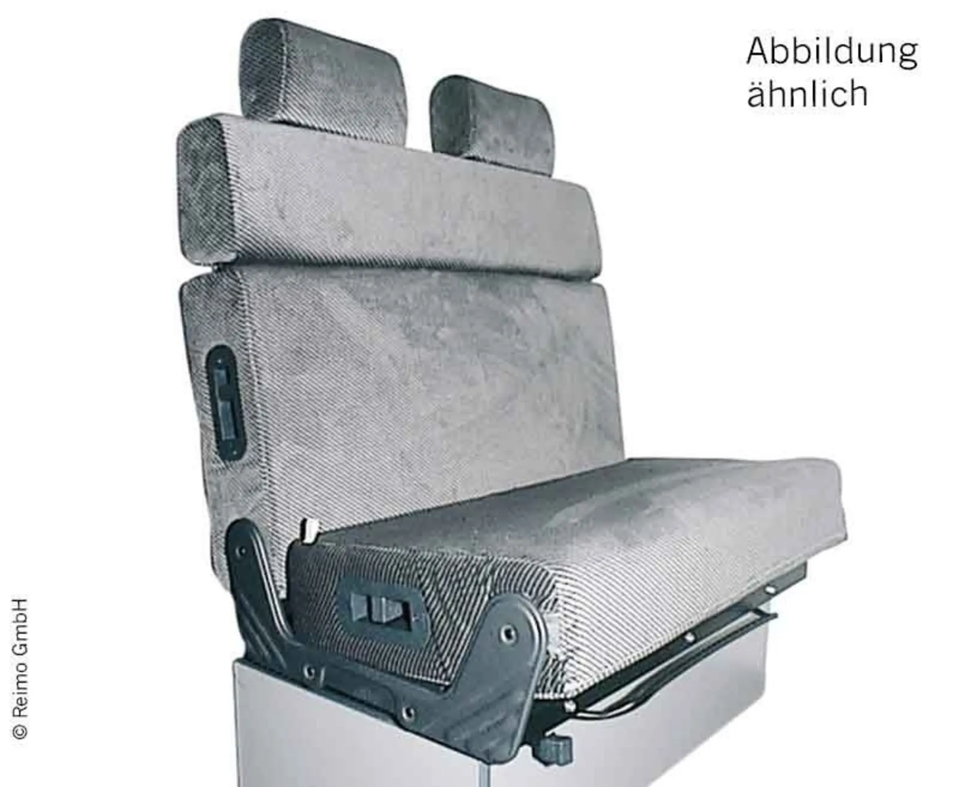 Divan 503 2er-Sitzbank mit 90cm Breite und linkem Sitz, inklusive 2 Dreipunkt-Gurten und Stoffbezug in Anthrazit