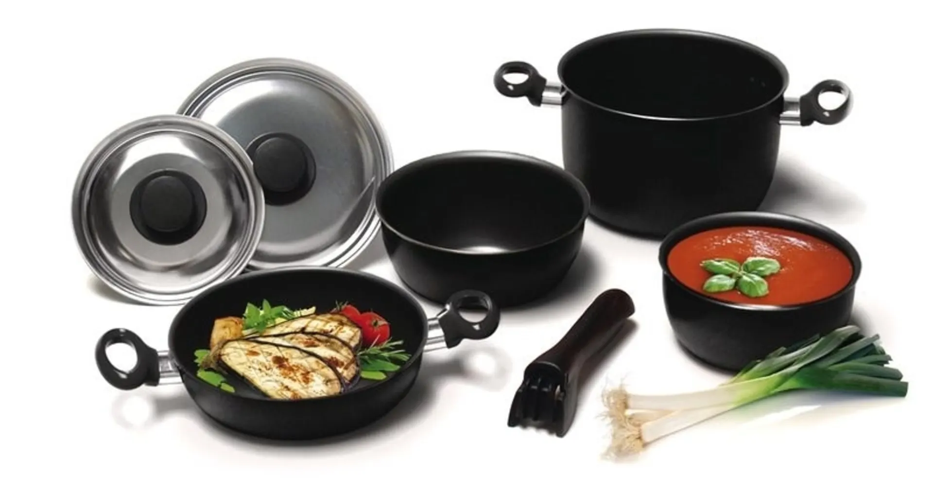 7-teiliges Aluminium Camping-Topfset für Camping & Haushalt