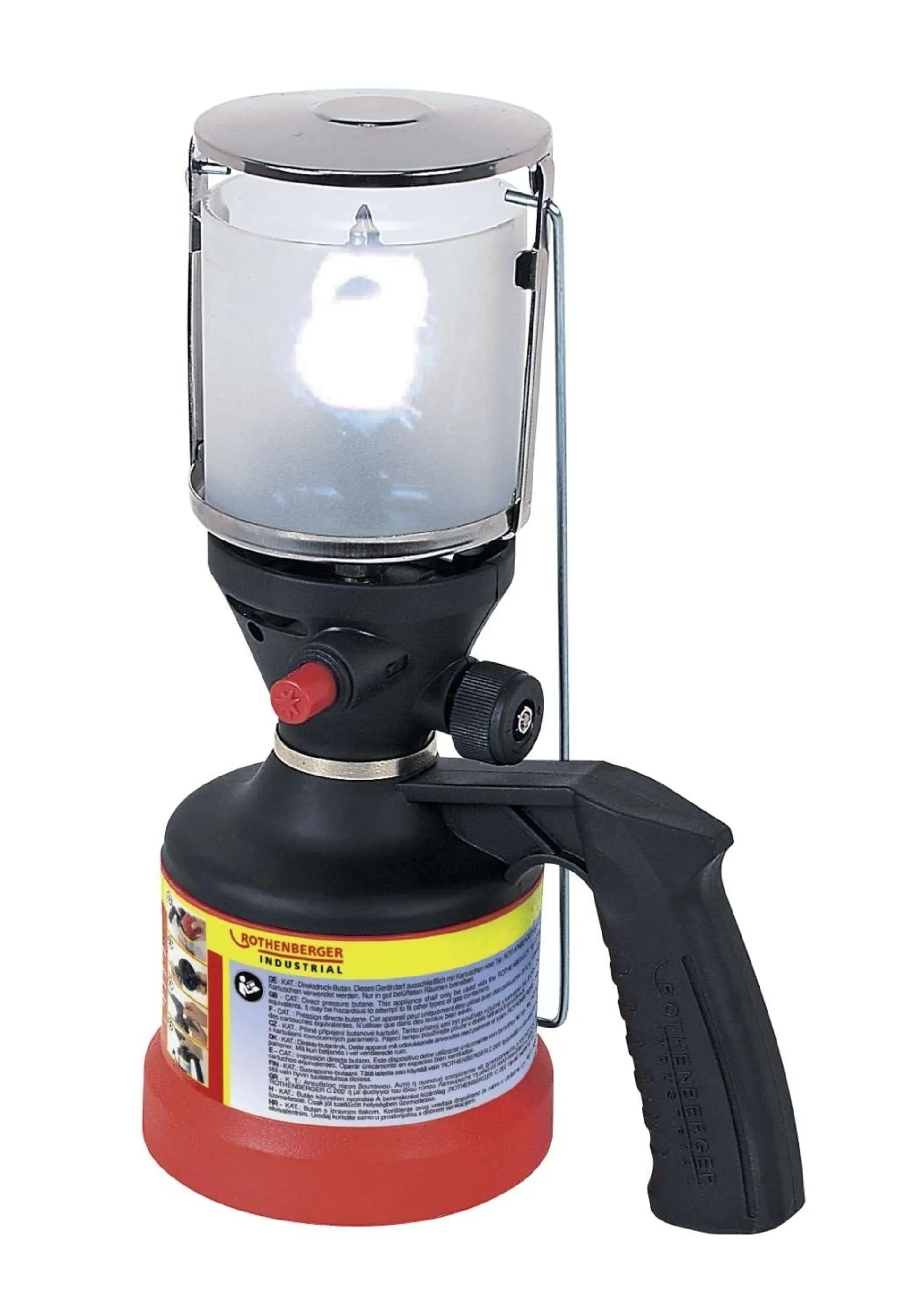 Lampe de camping Rothenberger Industrial Scout à cartouche, avec allumage piézoélectrique Lampe de camping Rothenberger Industrial Scout à cartouche, avec allumage piézoélectrique