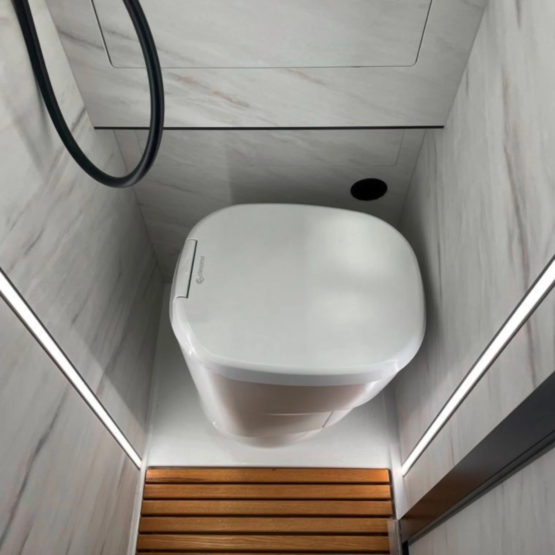 Clesana Toilette C1 avec adaptateur L Toilette à poche Toilette sèche 12 V