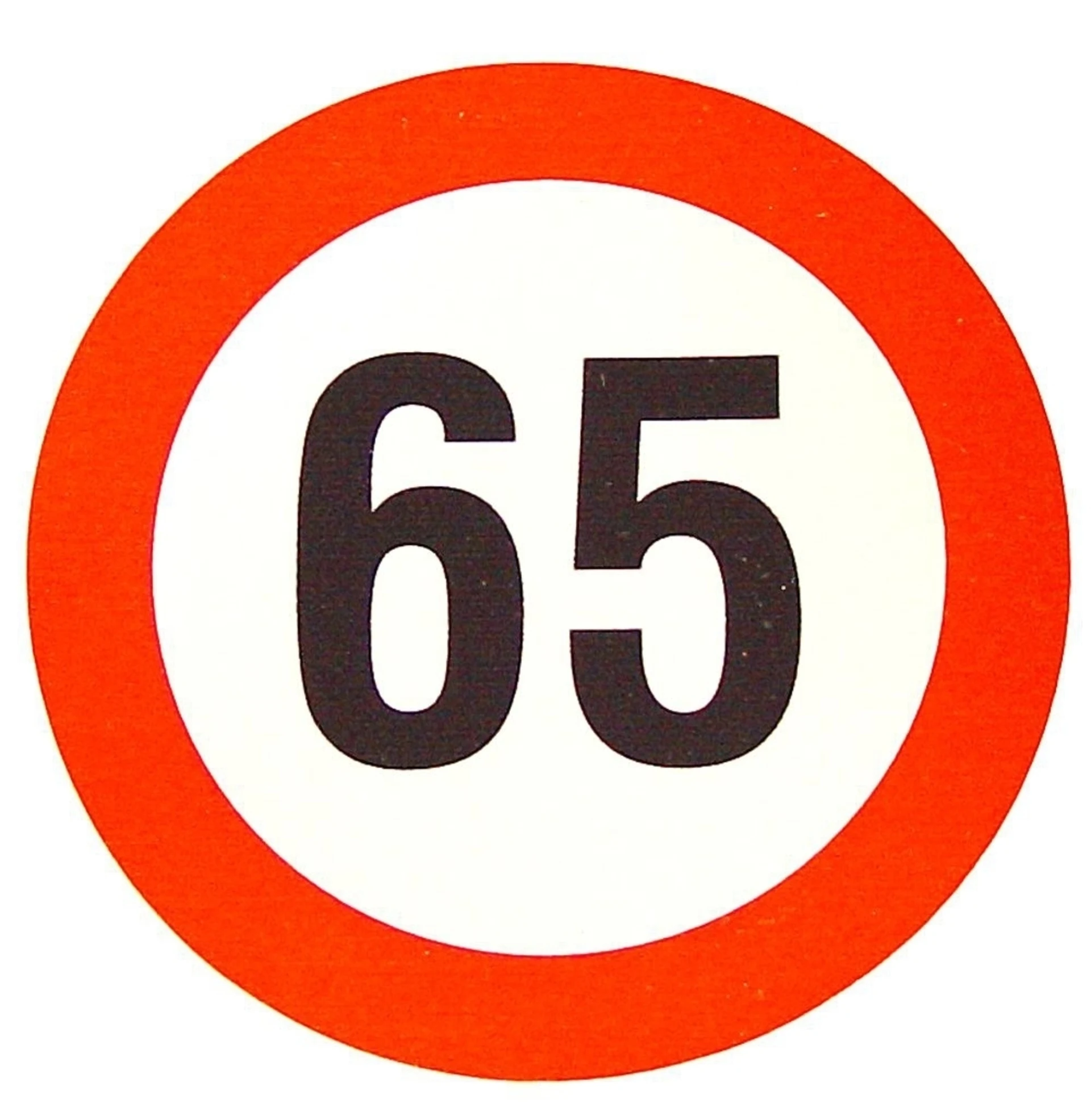 Panneau de limitation de vitesse 65 km/h