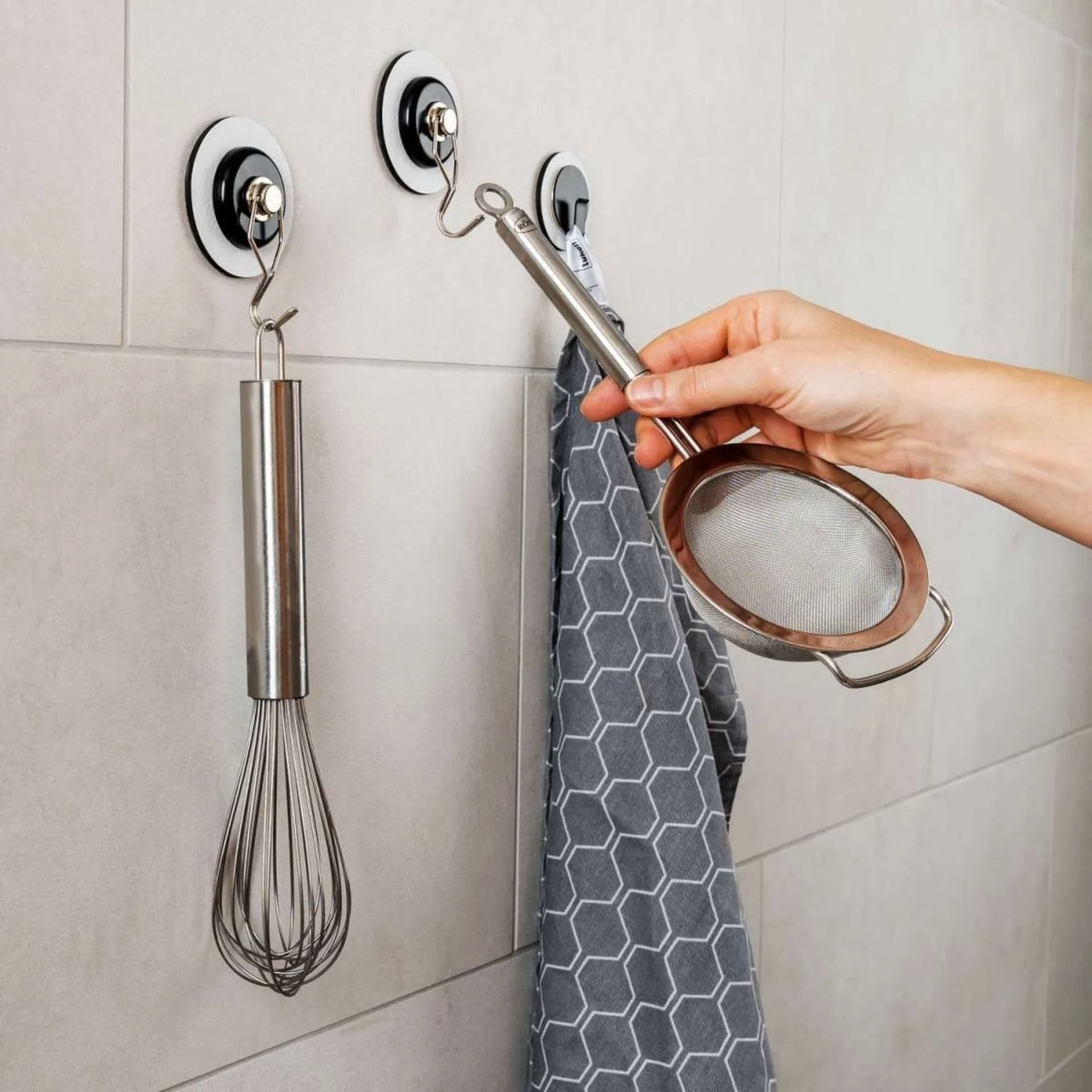 silwy® The One Magnet-Haken inkl. Metall Nano Gel Pad Weiß / Schwarz