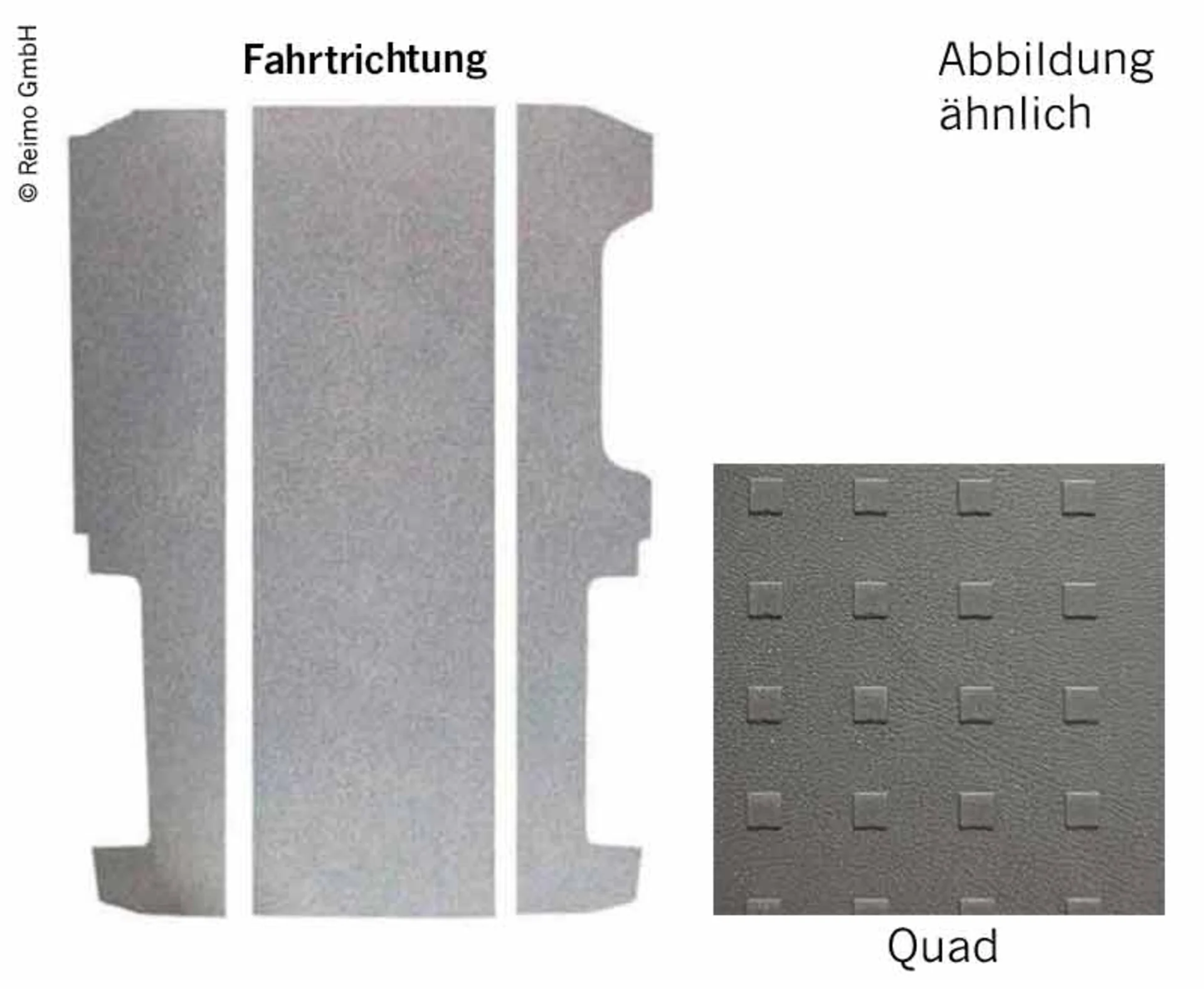 Bodenplatte VW T6/5 LR V3000 3-tlg.826 mm Dekor Quad Rechtsl. VW Eistiegsleiste