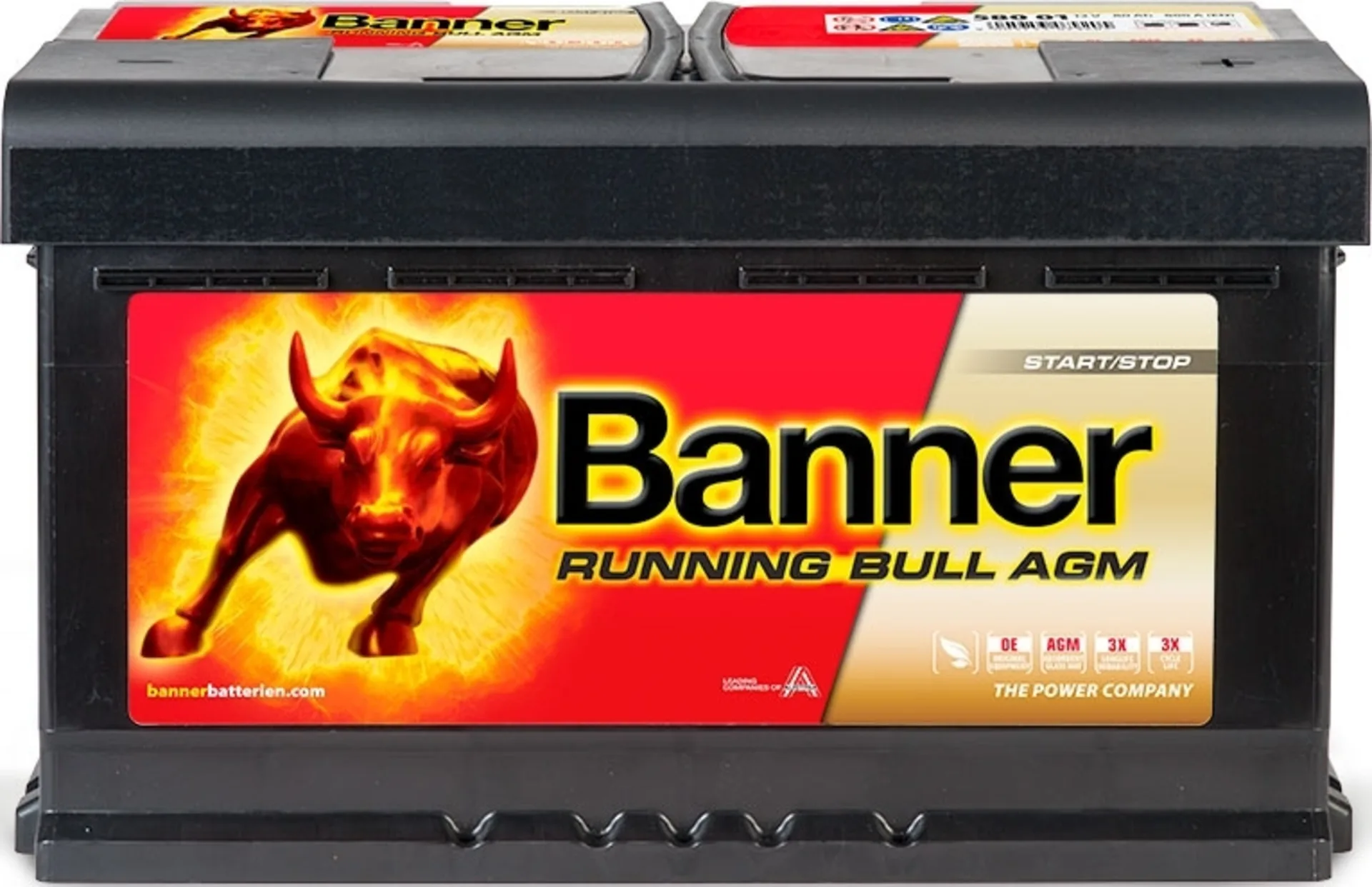 Banner Running Bull AGM 58001 Fahrzeugbatterie 12 V / 80 Ah