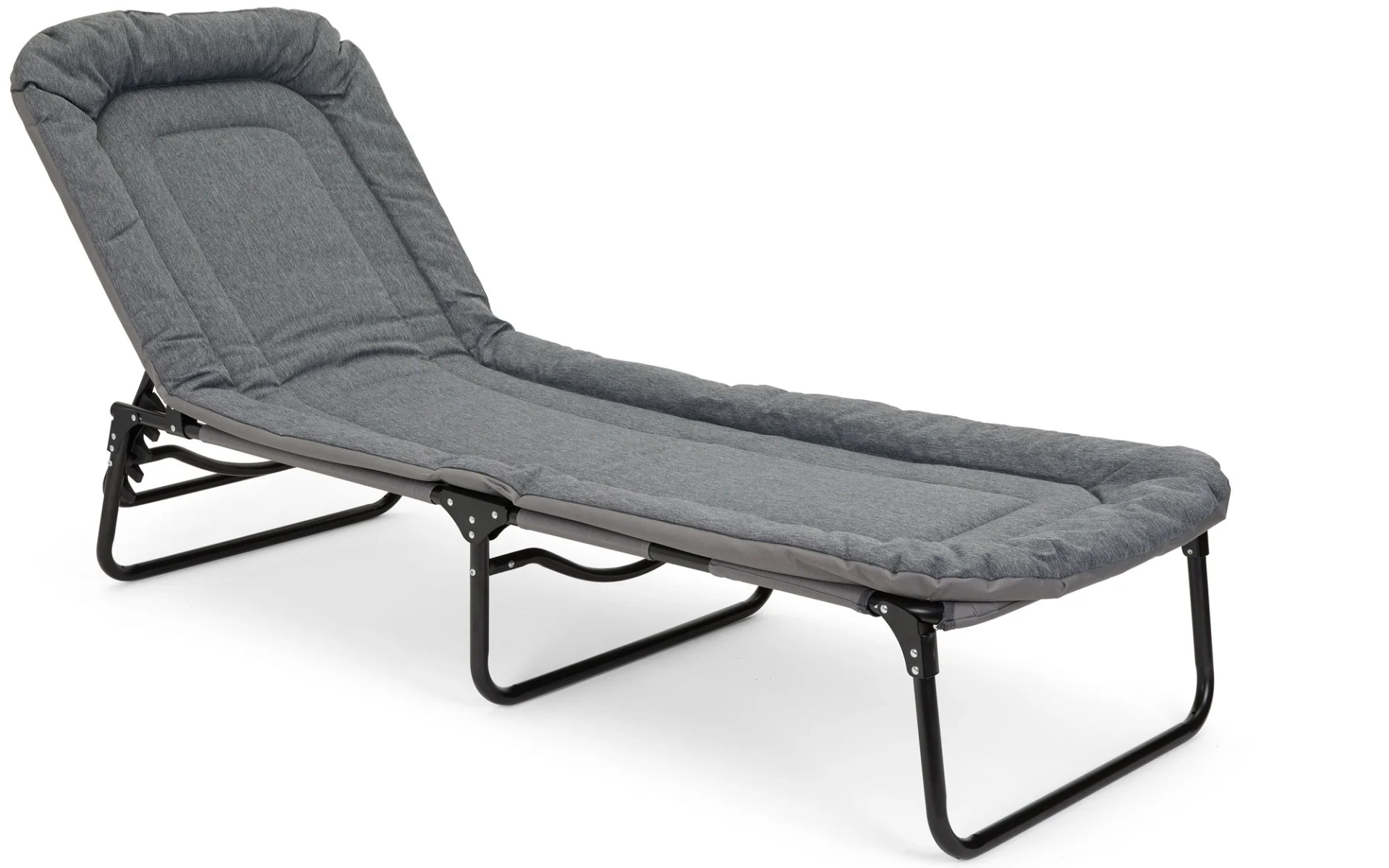 Berger Dreibeinliege gepolstert grau meliert