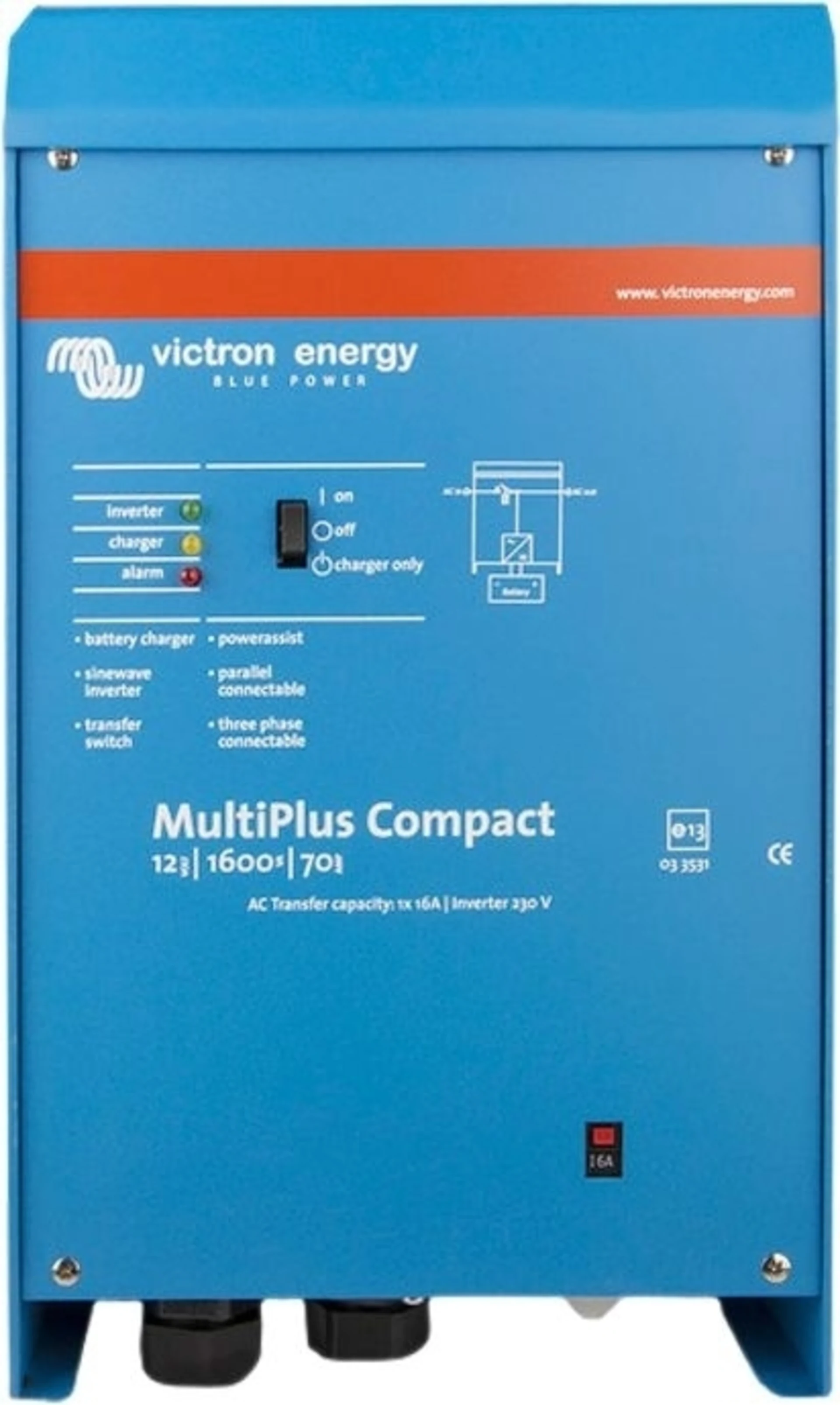 Victron Multiplus Compact Wechselrichter / Ladegerät 12 V 1600 W 70 A