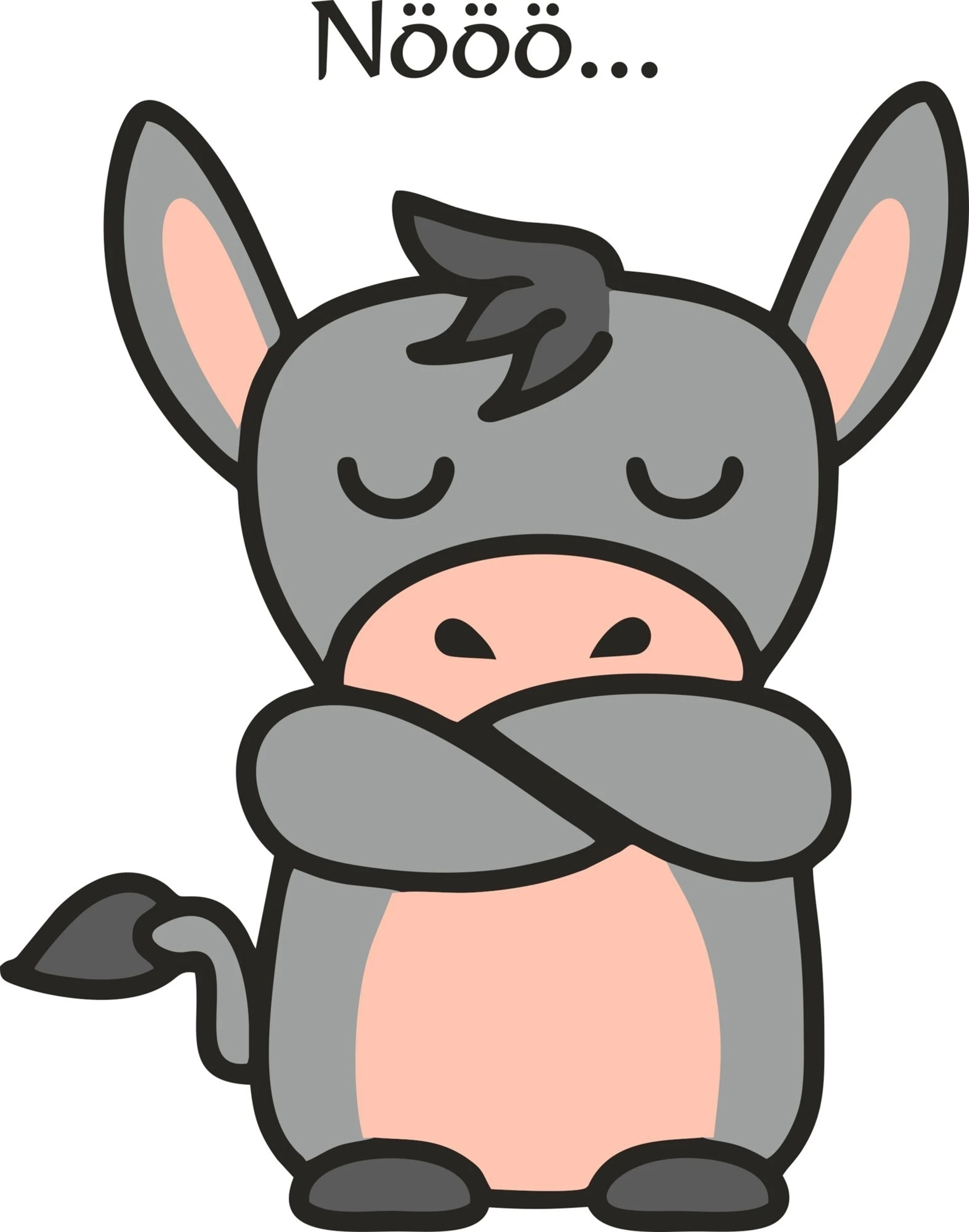 Schütz Aufkleber Esel 120 x 100 x 0,1 mm