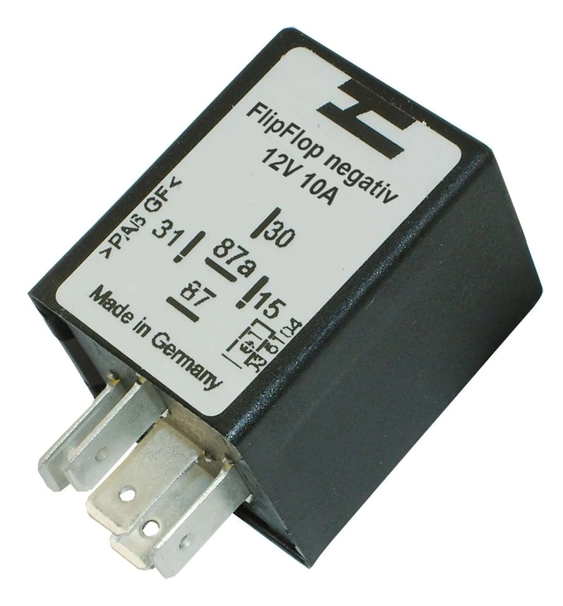 Flip-Flop-Schritt-Relais 12V Masse gesteuert 12V 10/15Amp. *MASSE Gesteuert*