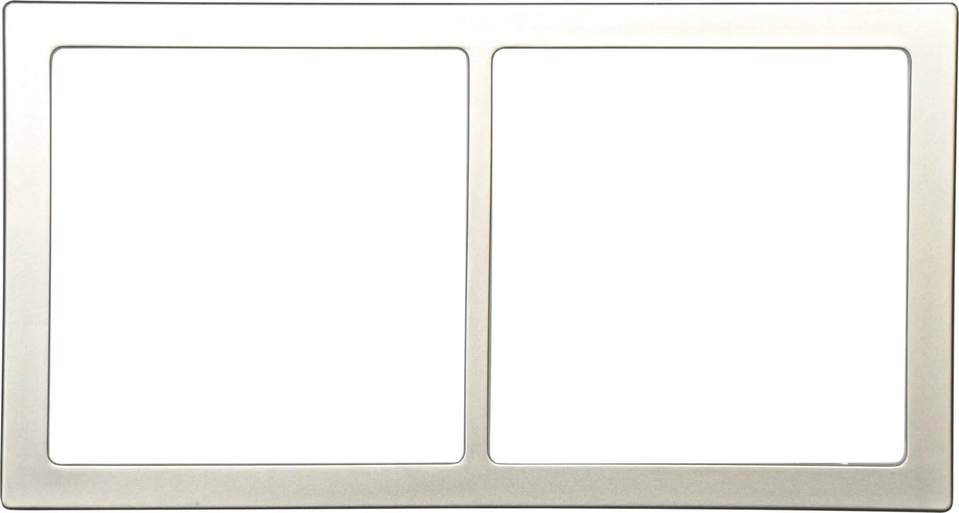Cadre de finition double 62x115mm, argent mat (en vrac)