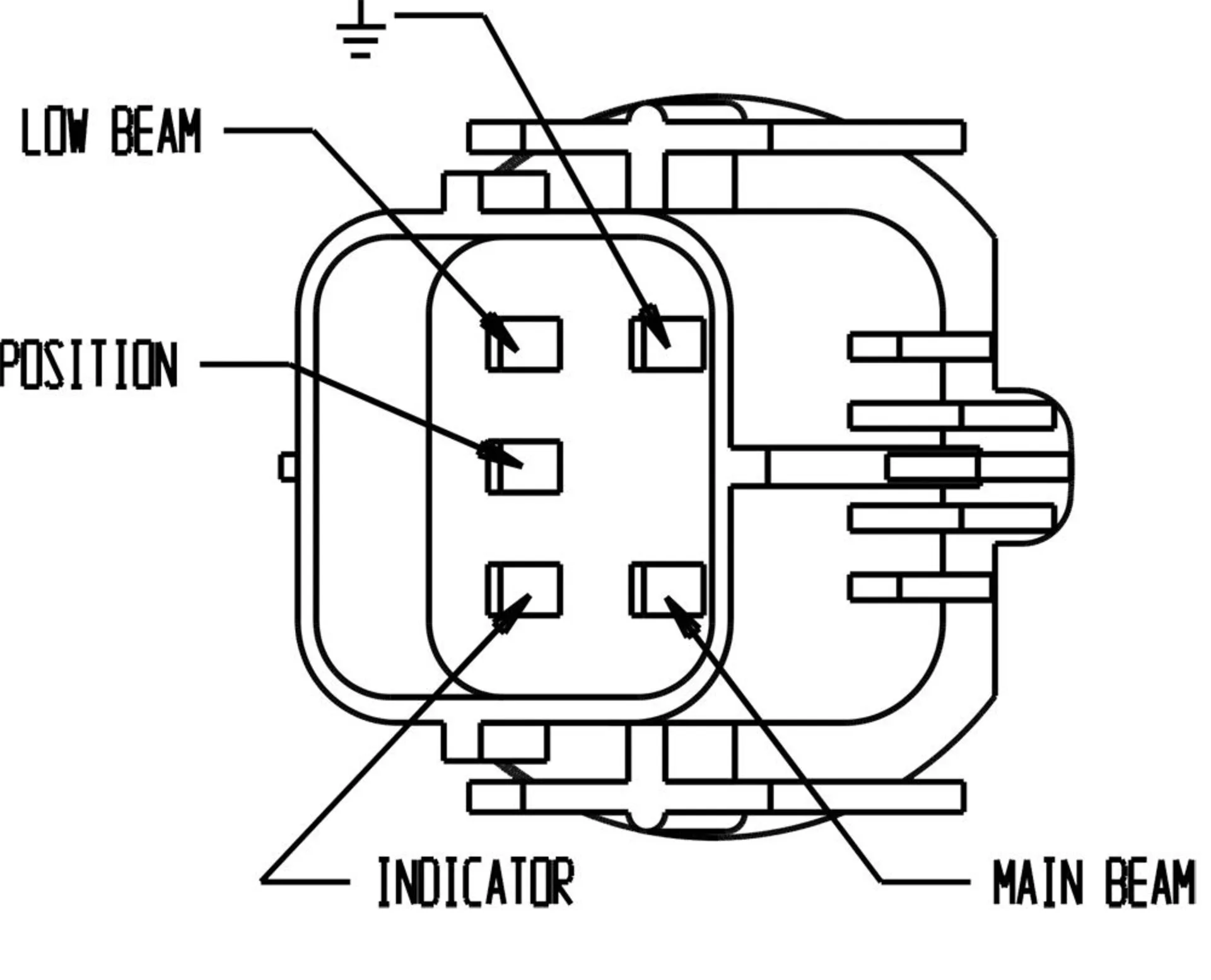 Nordic N500 AEBI Hauptscheinwerfer H4 rechts