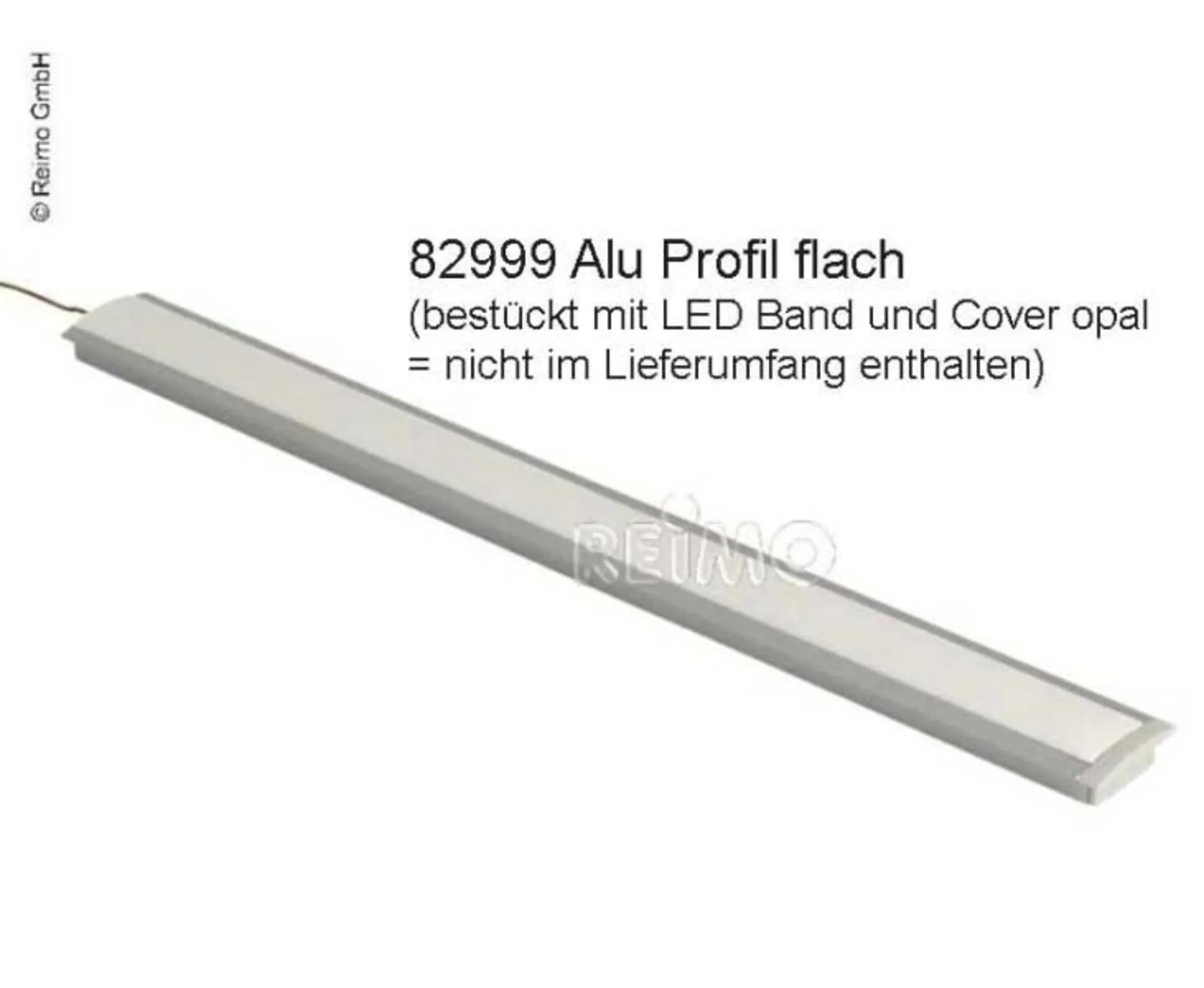 Carbest Aluminium-Profil für LED-Bänder, Länge 1.5m, flach - für Beleuchtungs-Highlights