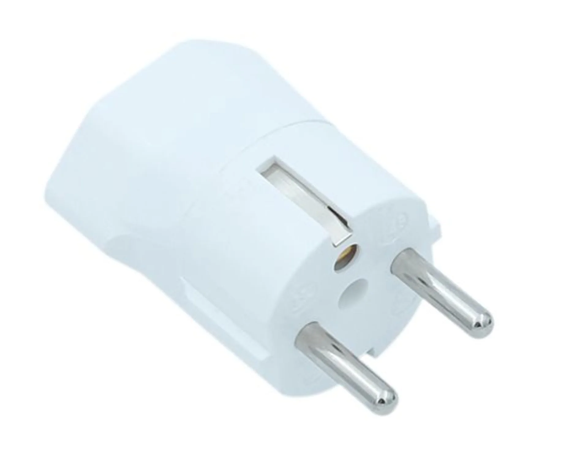 Übergangsstecker CH -> Euro 230 VAC von CH-Stecker T13/T23 auf Euro-Dose, weiss
