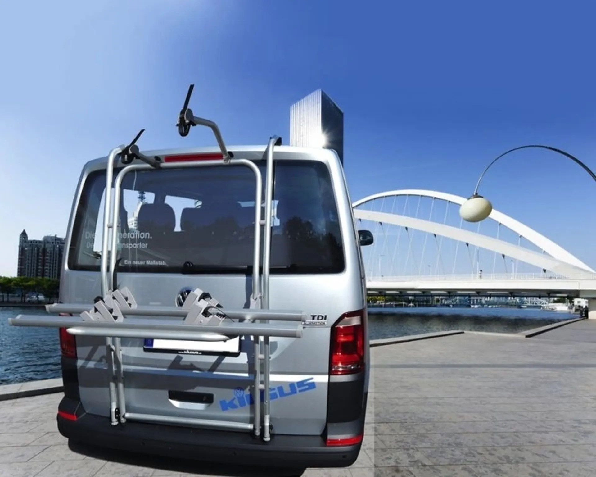 Porte-vélos Euro Carry pour VW T6 Transporter (2 roues, aluminium)