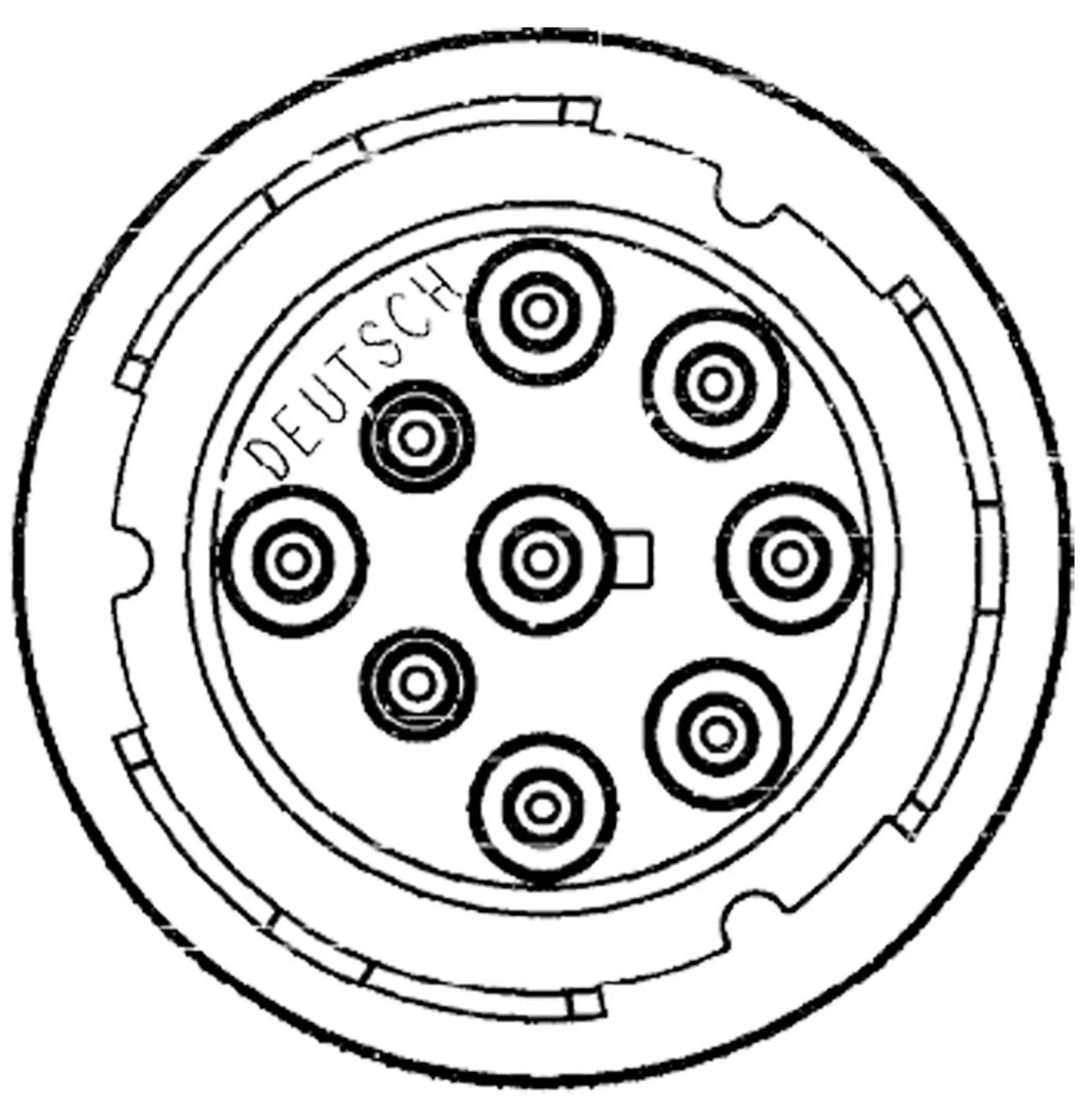 "Deutsch" - Stecker 9-pol. Diagnosestecker für ISO-Bus System bei Landw. Fzg.