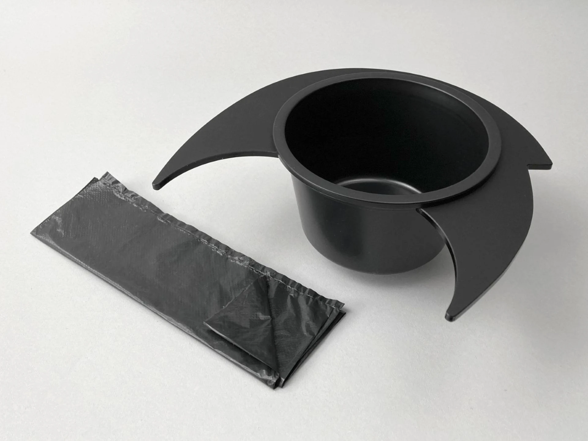 Flexaport Trenntoiletten-Einsatz Set passend für Thetford C200 schwarz/matt Acryl mit 50 Tüten geruchsdicht inkl. Folienschweißgerät 15 cm