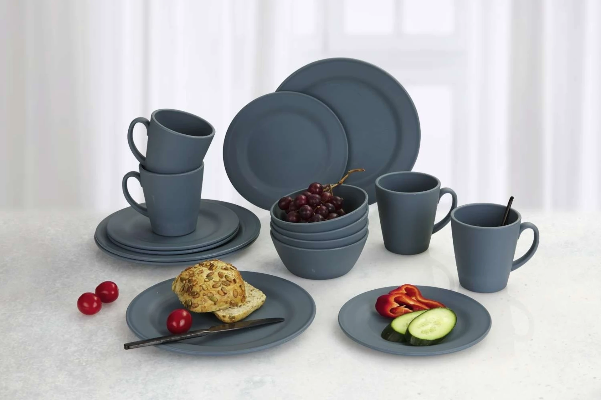 Berger Kynne Geschirr-Set 16 teilig Blau