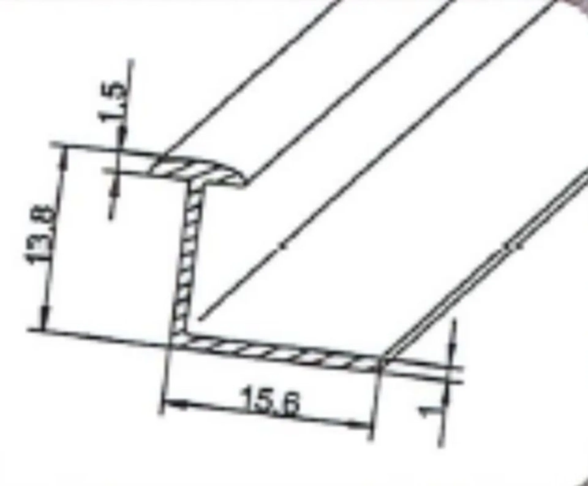 Gardinenschiene einläufig Kunststoff, T-Profil, weiß 5,0 m