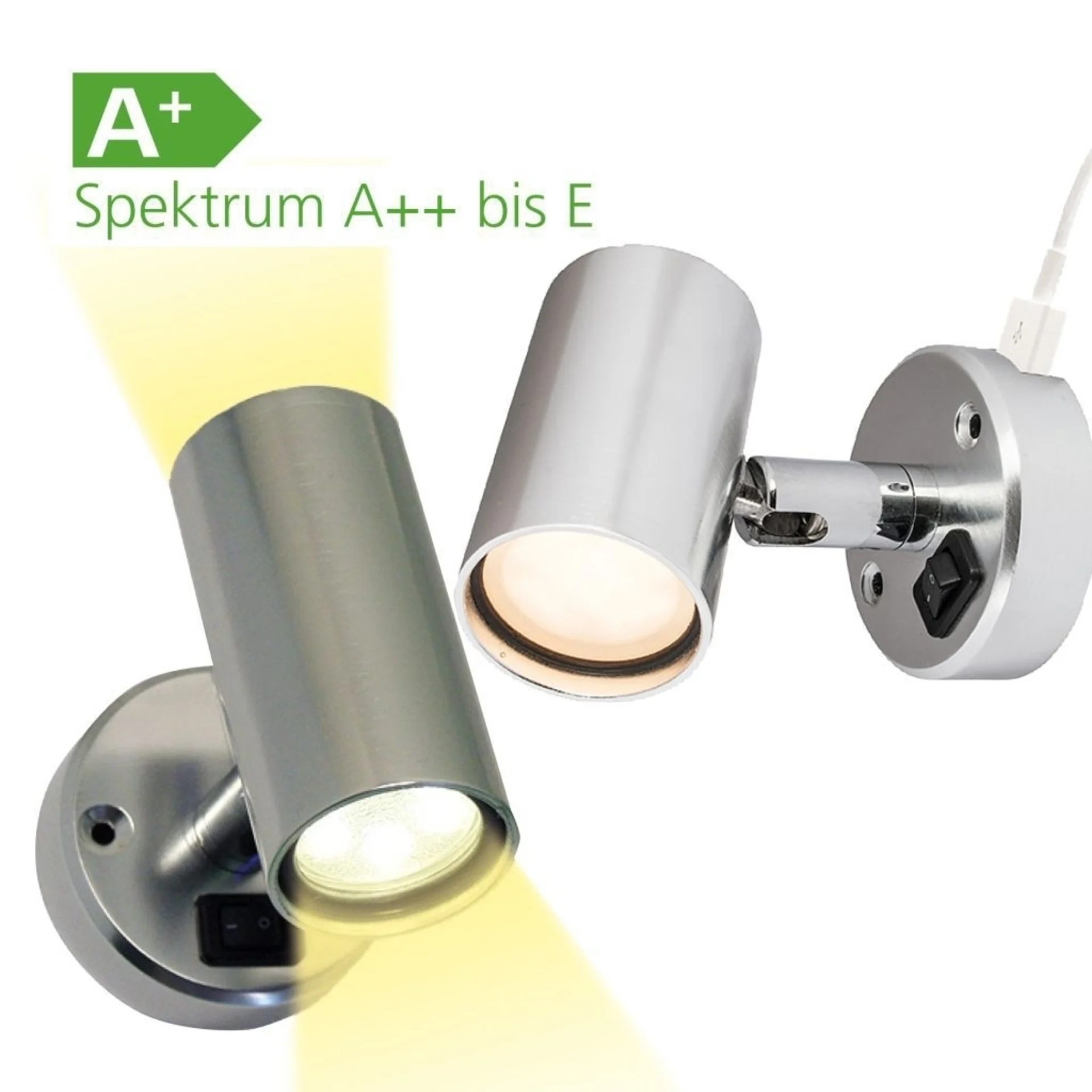 Aufbauspot Minitube D2, 2 x 18 SMD
