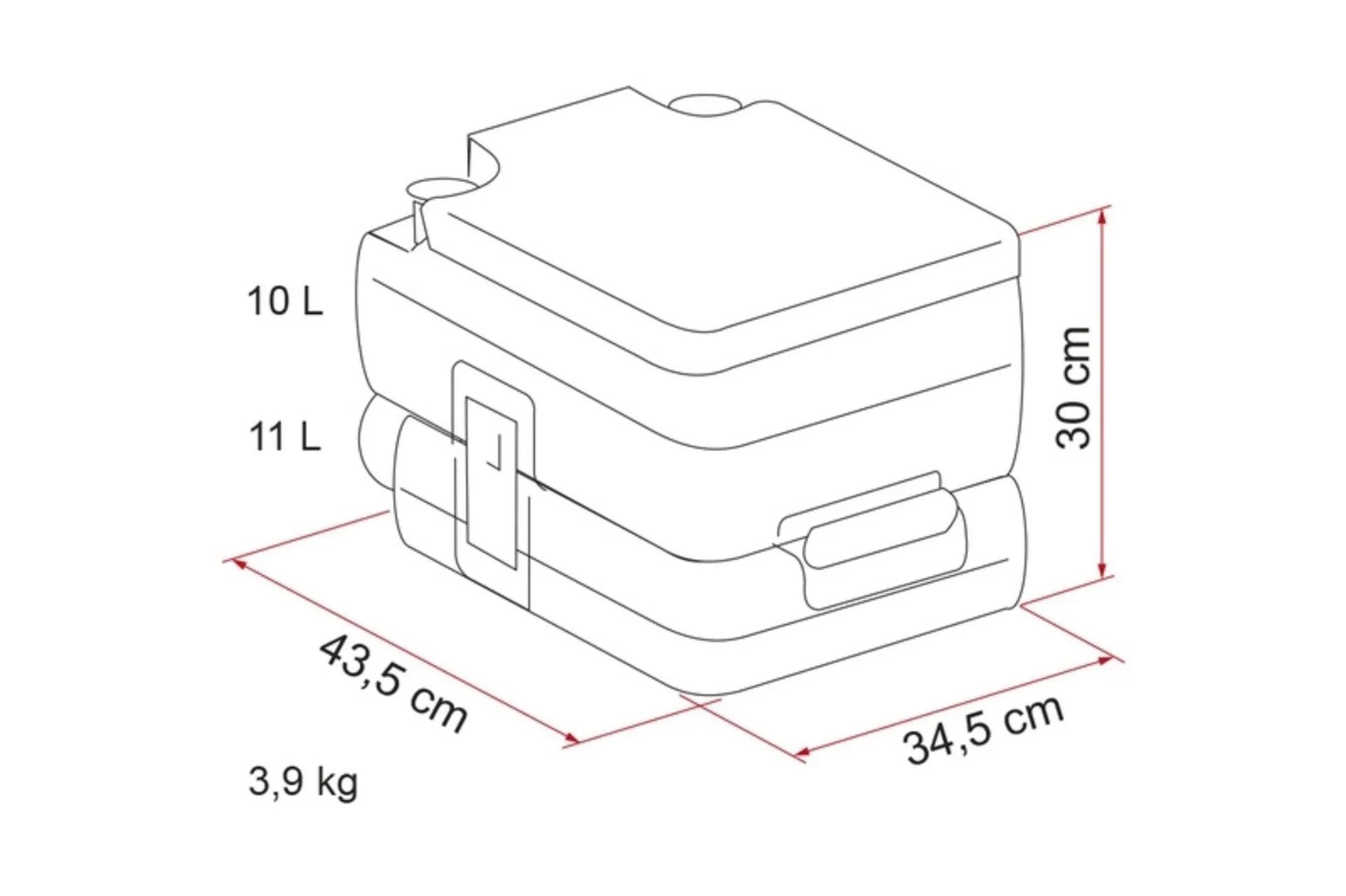 Fiamma Bi - Pot Toilettes portables 30 cm