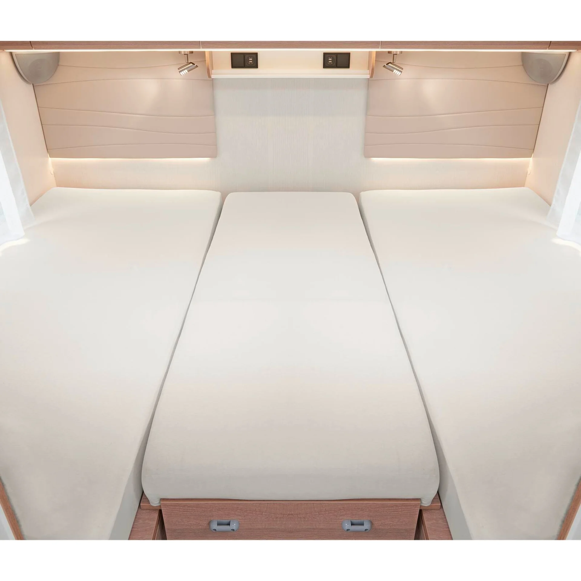 Spannbetttuch Set 3 teilig für Heckbetten grau