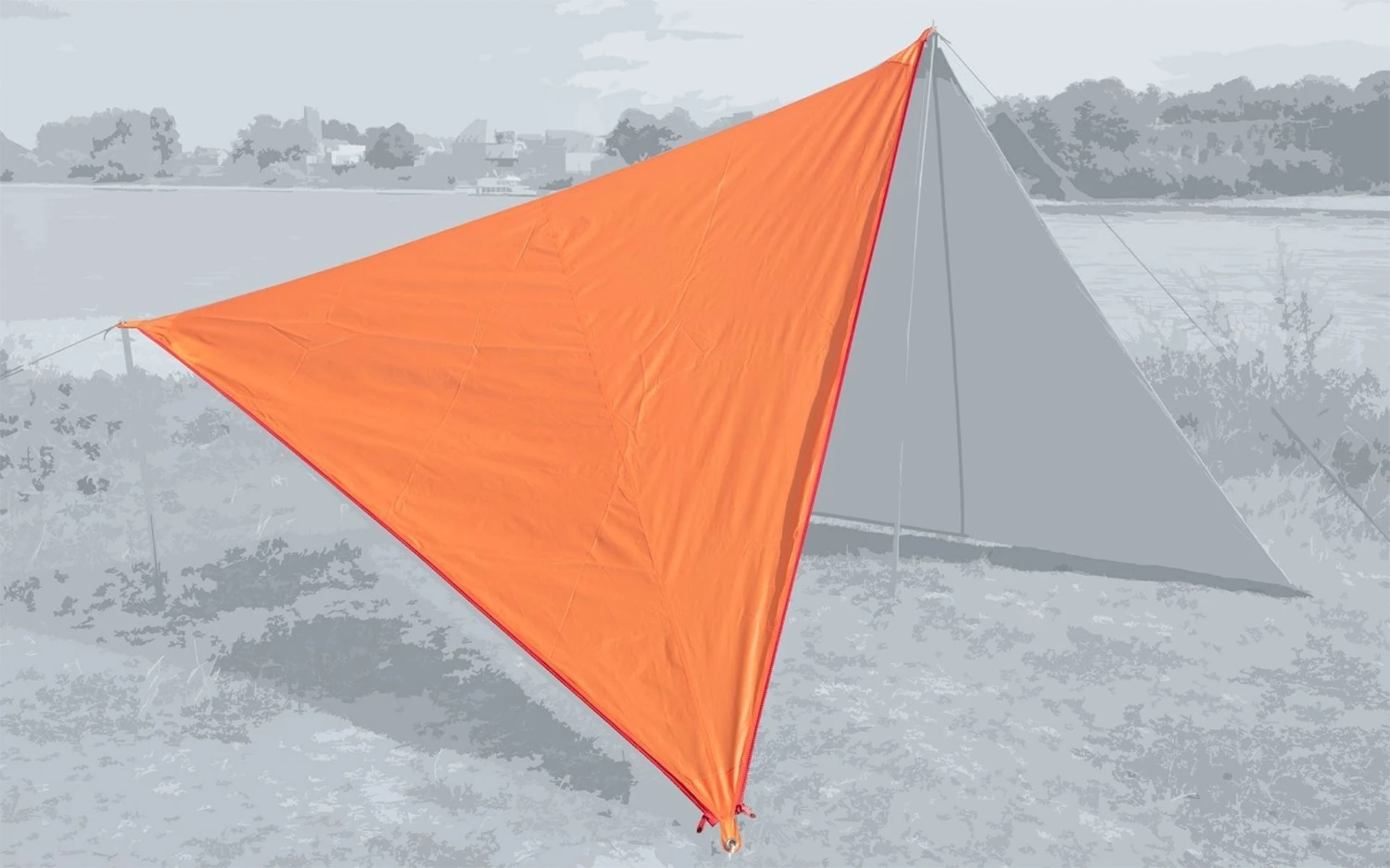 Bent Canvas Plain Set Tarp autumn glory / zipper red Bent Canvas Plain Set Tarp autumn glory / zipper red
