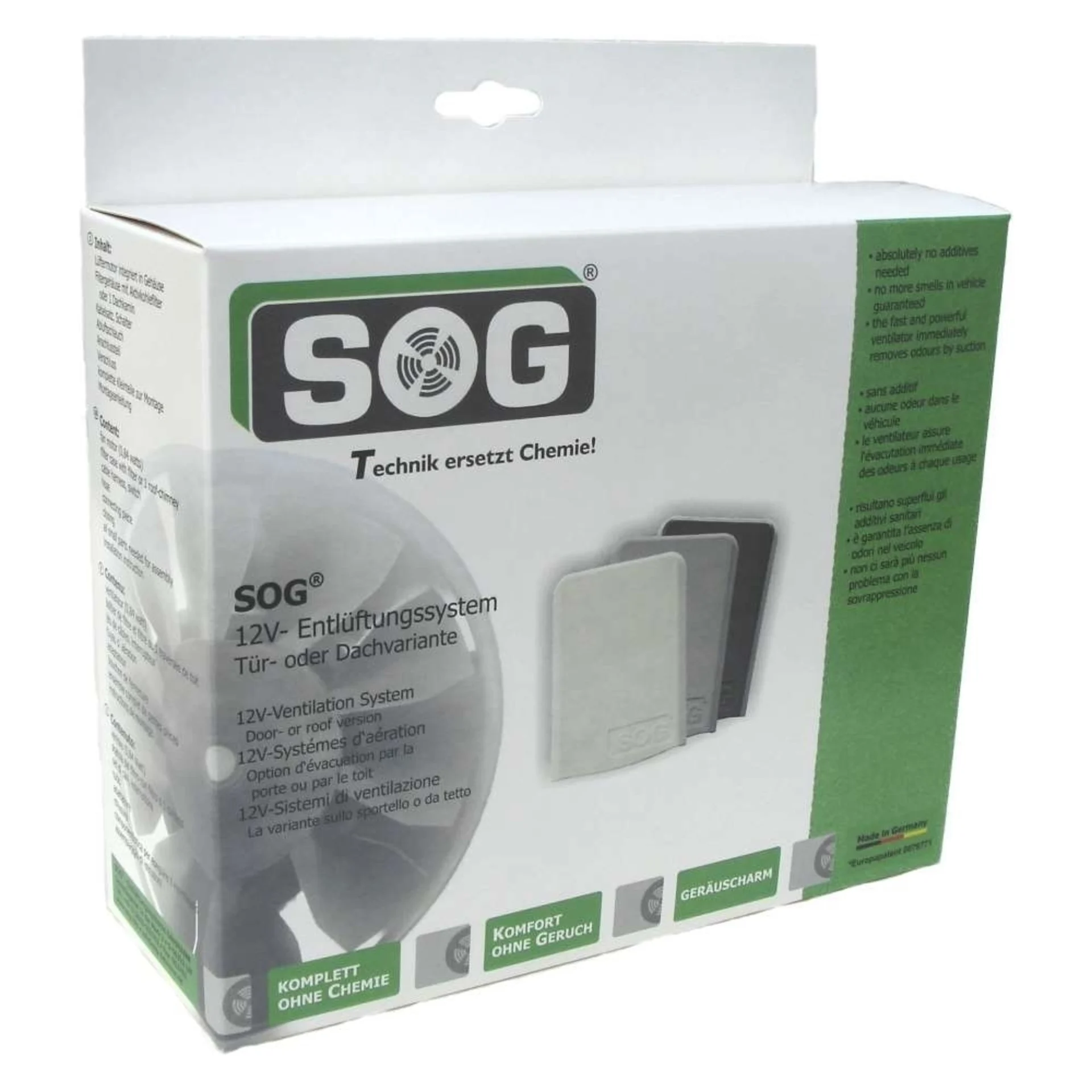 SOG I Typ F (C250/C260) 12V Toilettenentlüftung Türvariante schwarz SOG I Typ F (C250/C260) 12V Toilettenentlüftung Türvariante schwarz