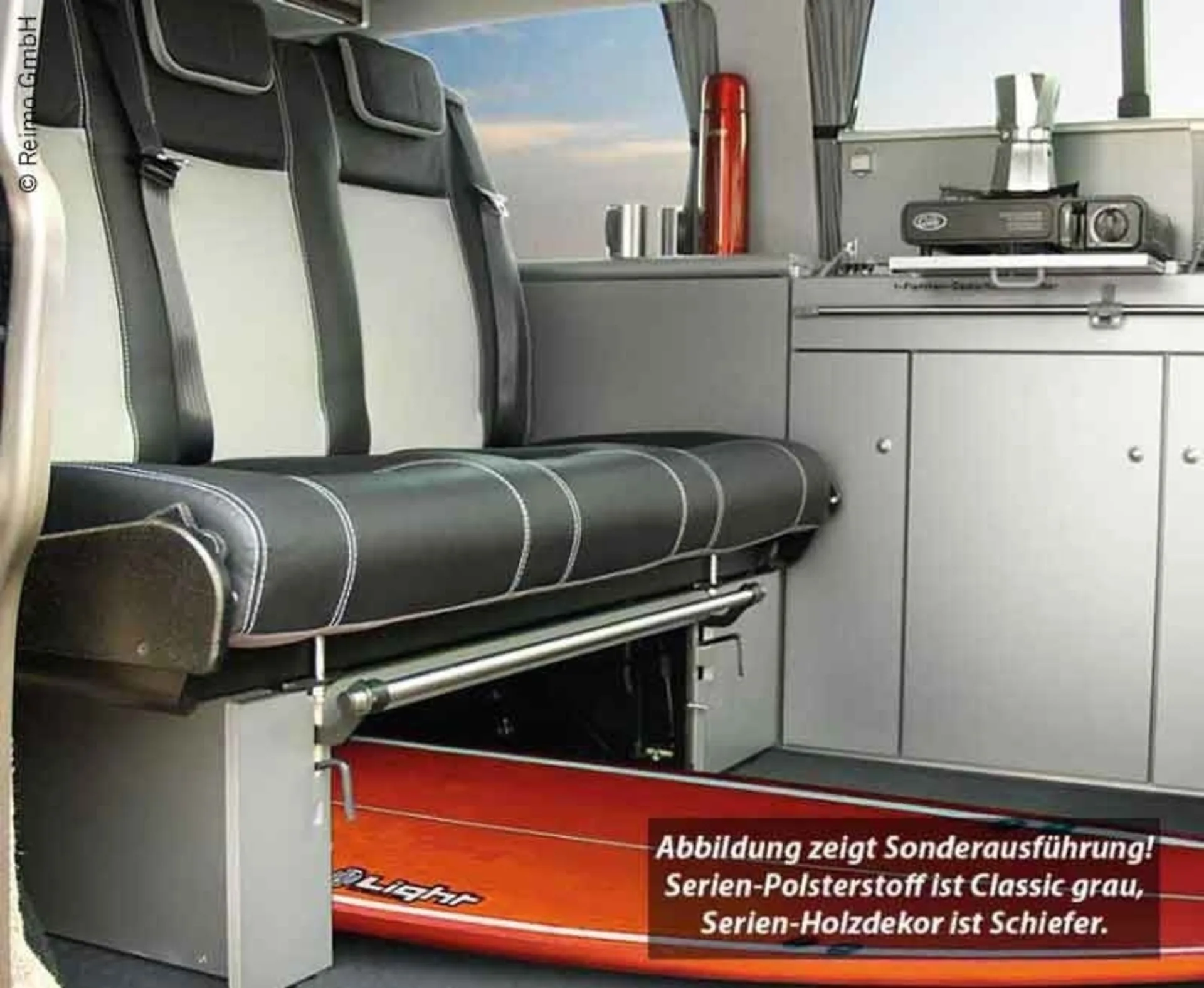Schlaf- und Sitzbank für VW T5/T6 Camping-Bus Trio Style V3000 Gr,8