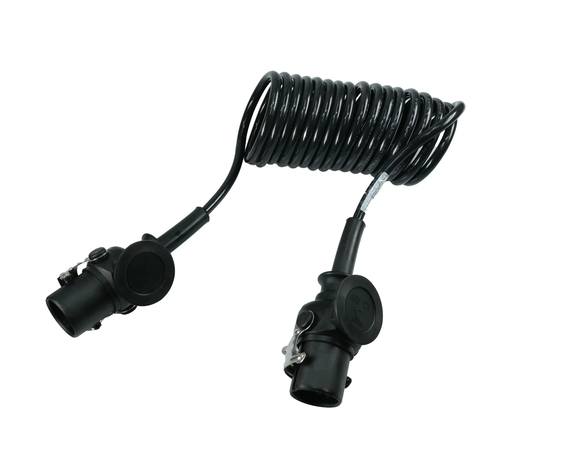 Câble spiralé ABS, 5 pôles, 12 V, 4,5 m, ADR/GGVS, longueur utile 3 à 4 m Câble spiralé ABS, 5 pôles, 12 V, 4,5 m, ADR/GGVS, longueur utile 3 à 4 m
