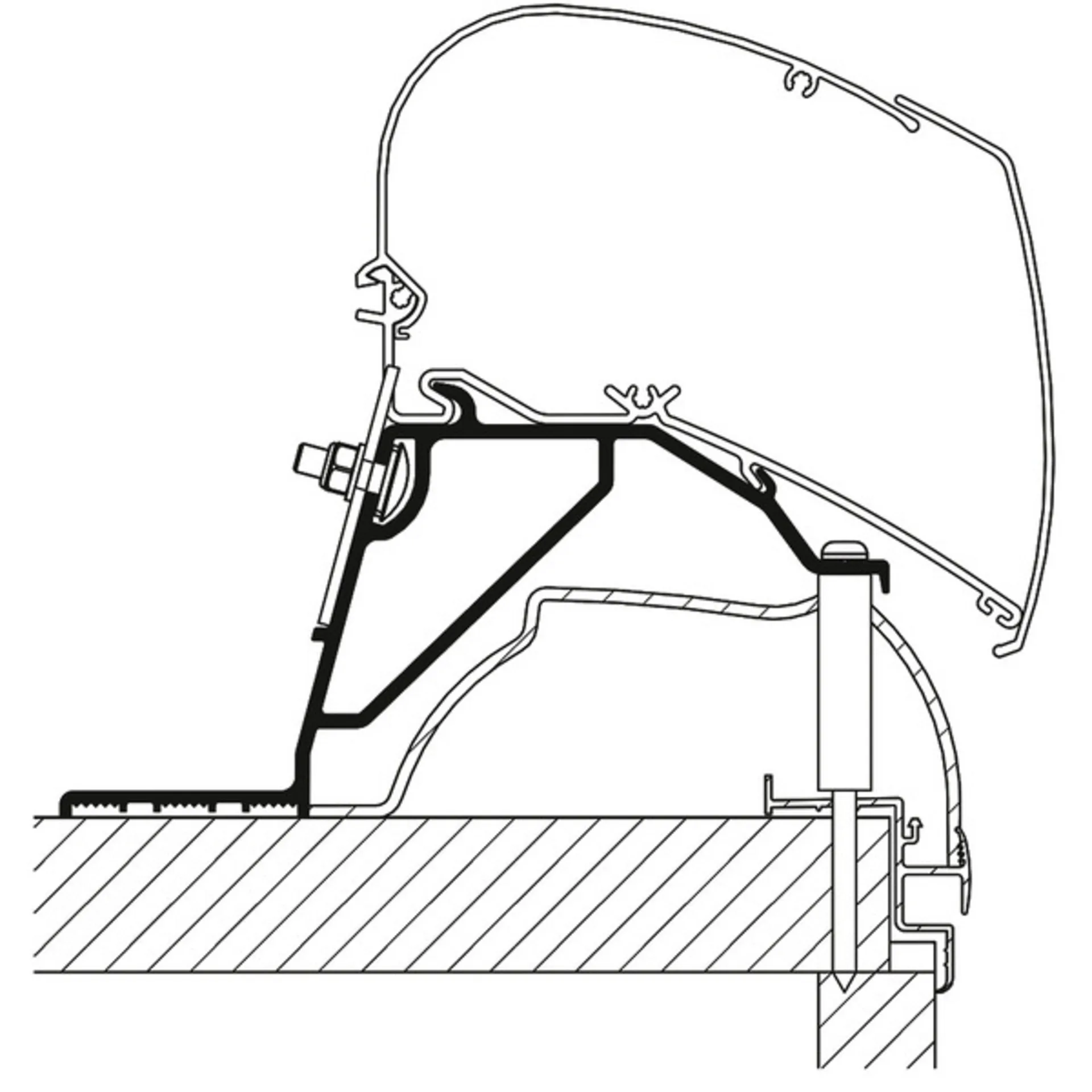 Adaptateur pour store Hobby Caravan 2024 pour les stores de toit 9200, 6200, 6300 Adaptateur pour store Hobby Caravan 2024 pour les stores de toit 9200, 6200, 6300