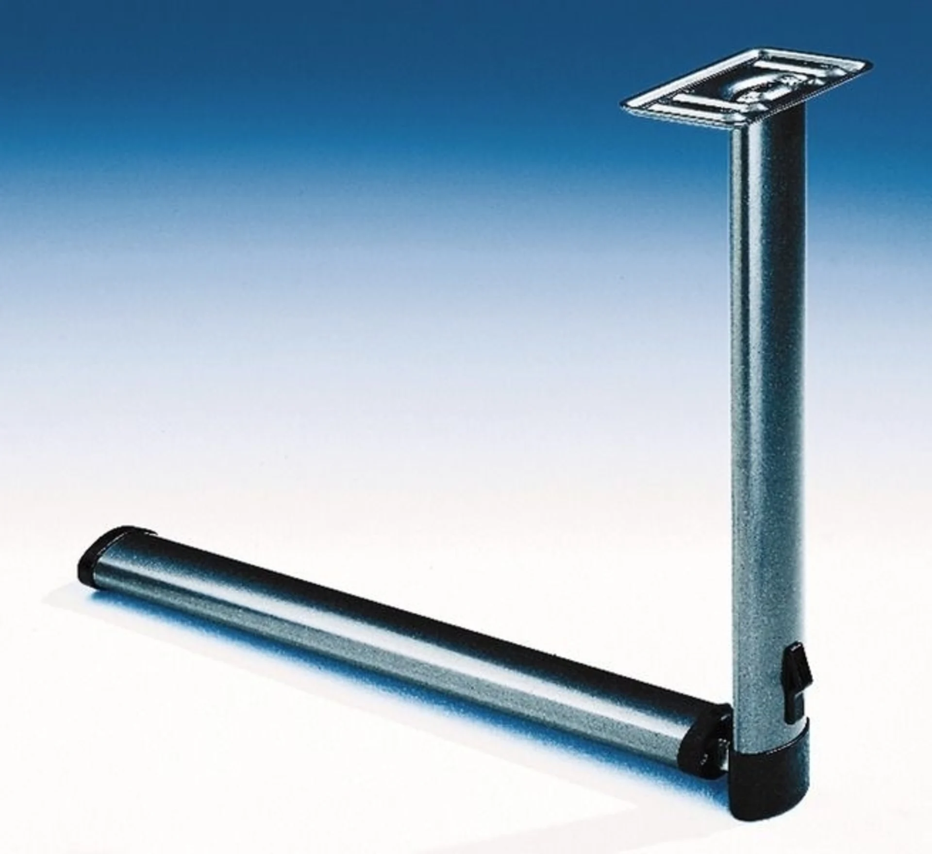 Pied de table pliable avec articulation centrale en anthracite, 675mm
