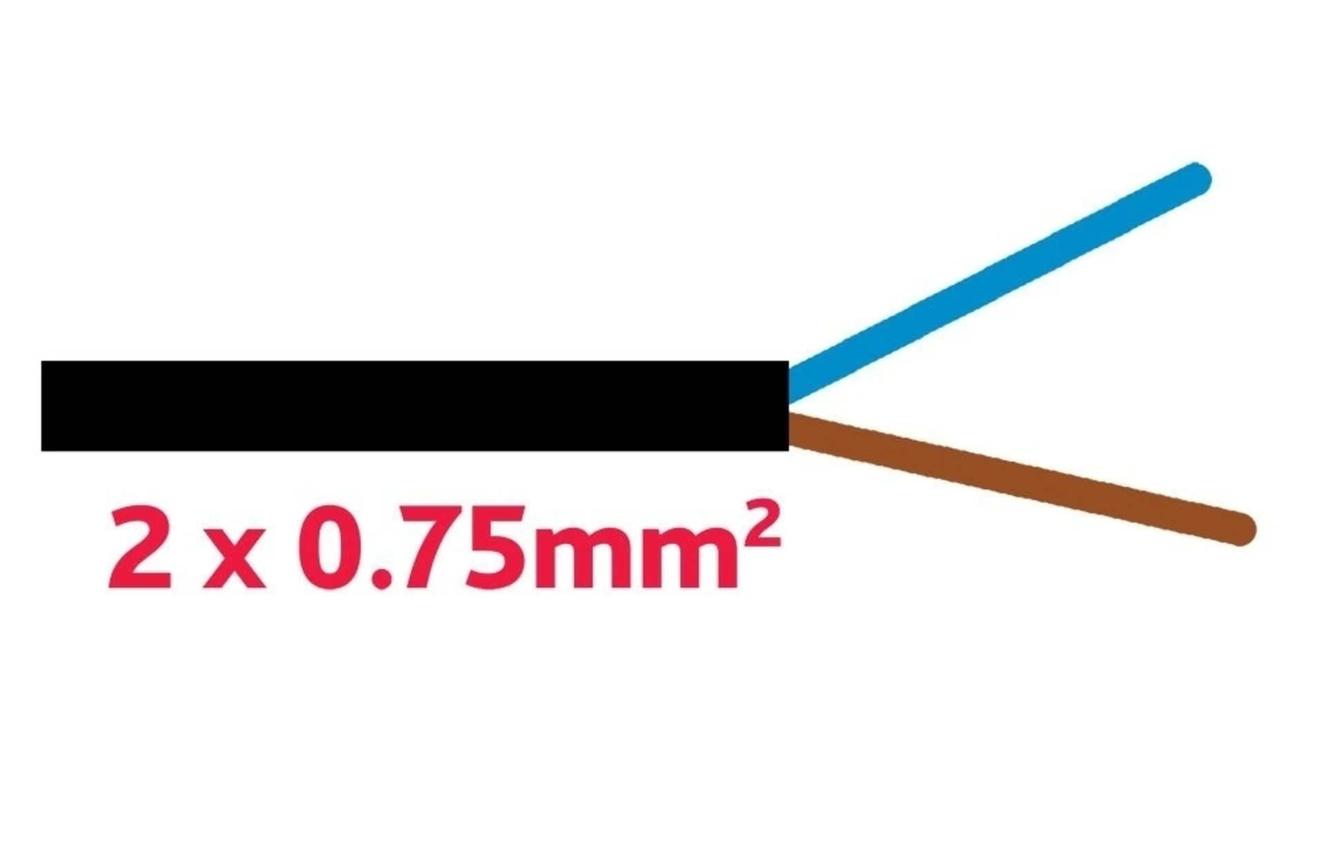 TD-Kabel 2x0.75mm schwarz ø 6mm, blau/braun TD-Kabel 2x0.75mm schwarz ø 6mm, blau/braun