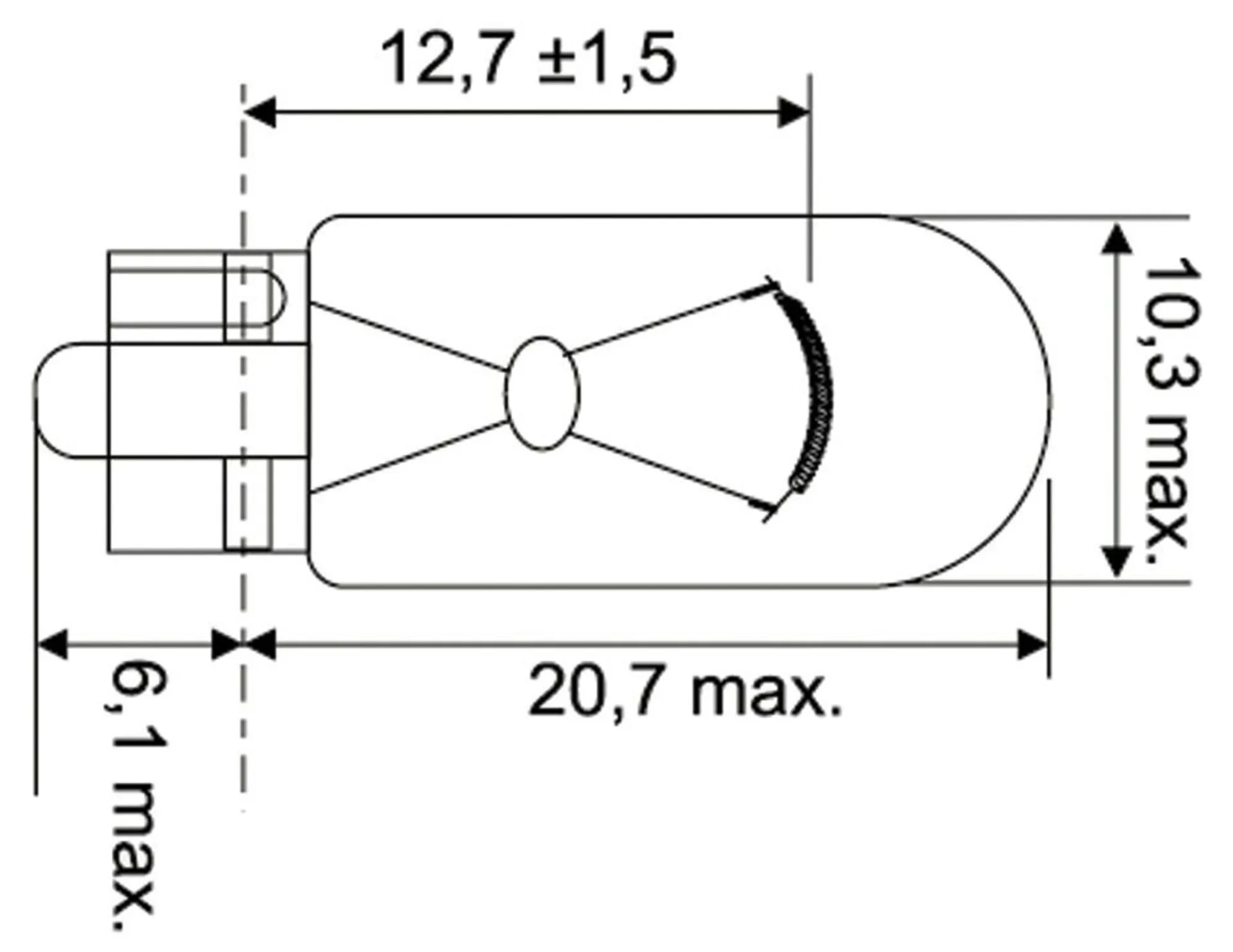 Jahn Glassockellampe 12V 5W *Longlife* 12V 5W *Long Life*